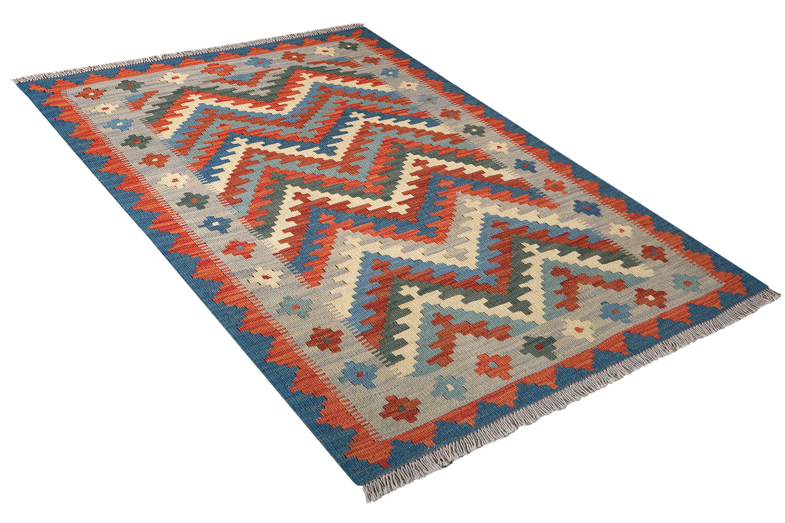 Kelim Gashgai Carpet Wool Multicolored