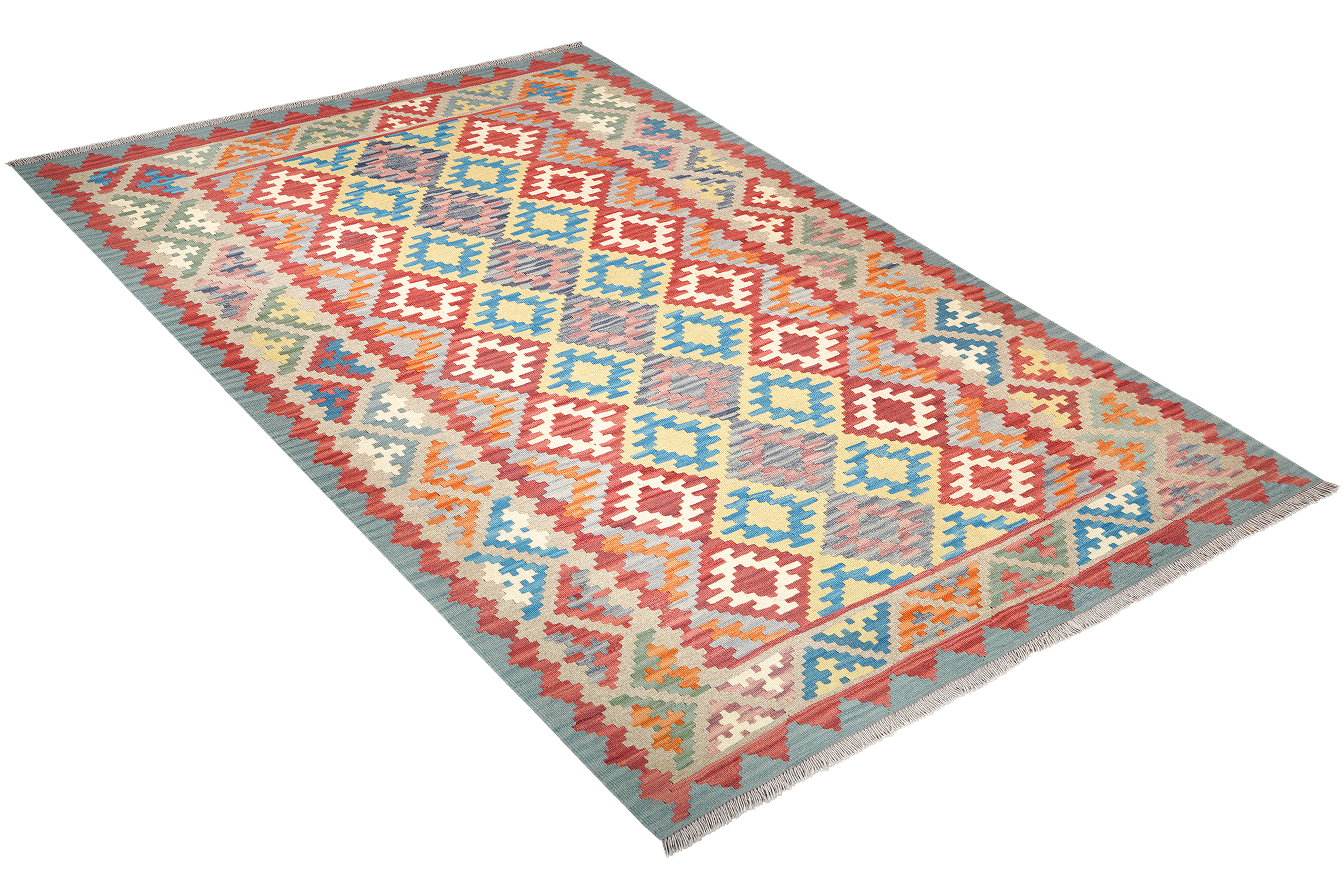 Kelim Gashgai Carpet Wool Multicolored