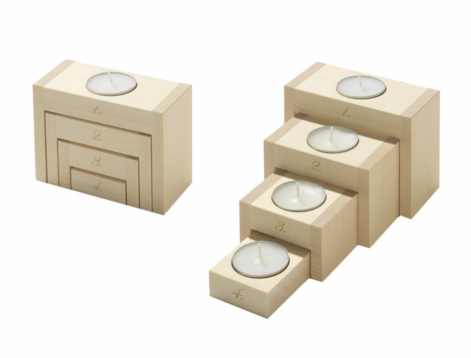 Adventsleuchter 4Steps Braun