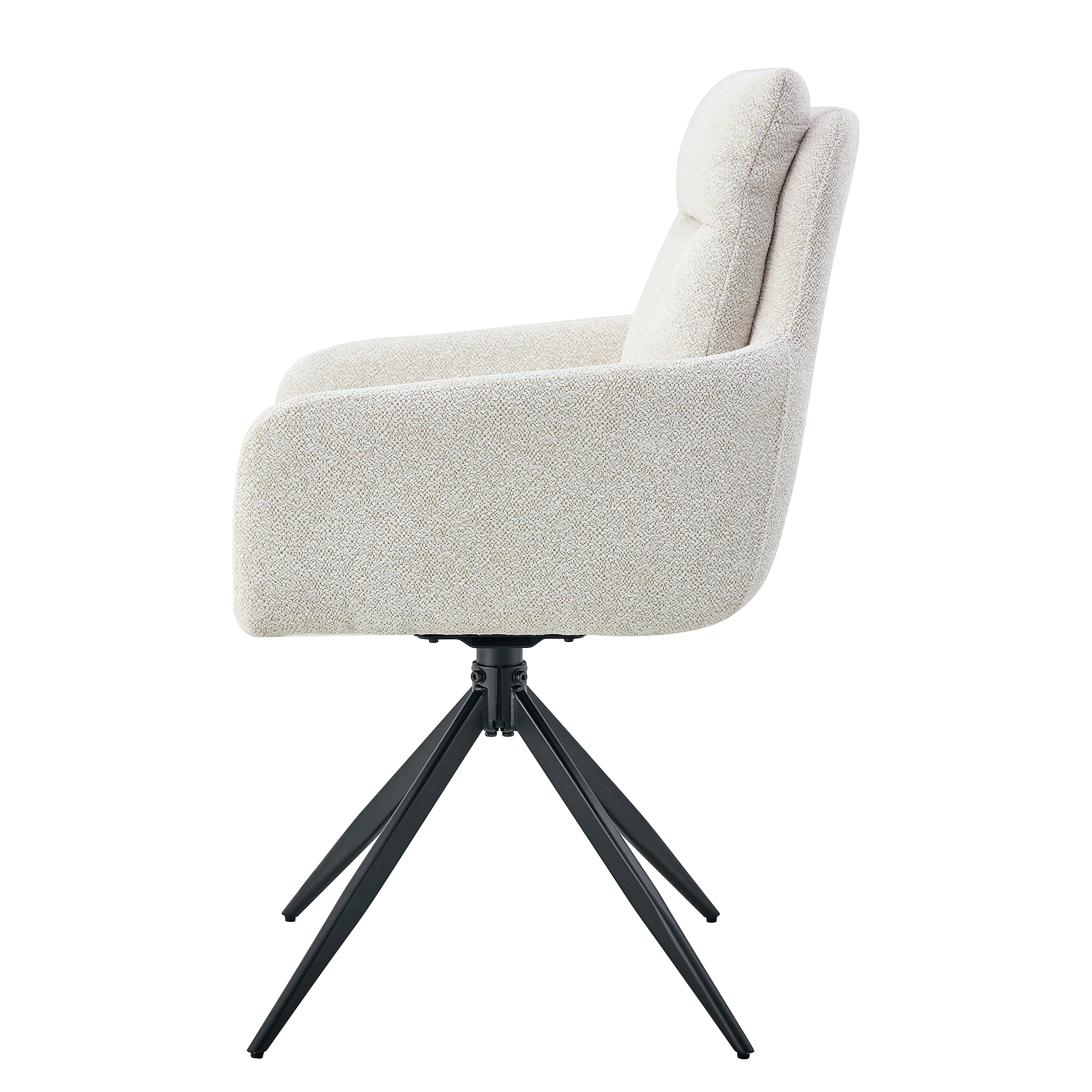 LOBBS Armlehnenstuhl Drehbar 2er-Set Cremeweiß