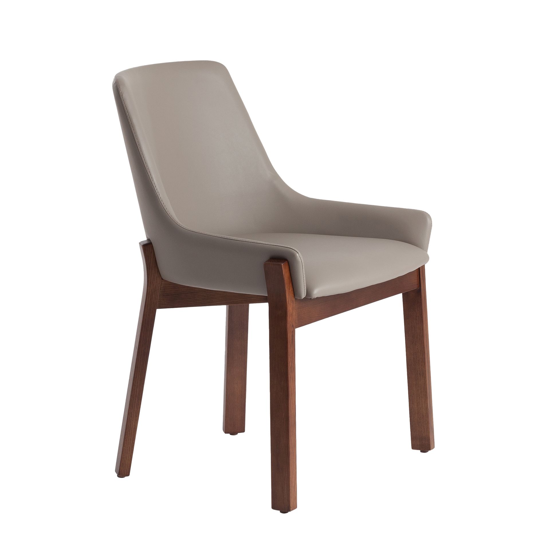 Dining chair faux leather grey