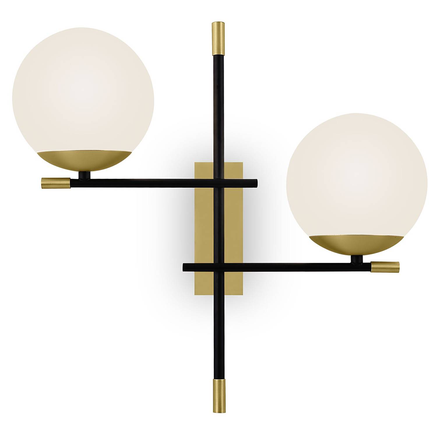 Wandleuchte Nostalgia Milchglas Gold