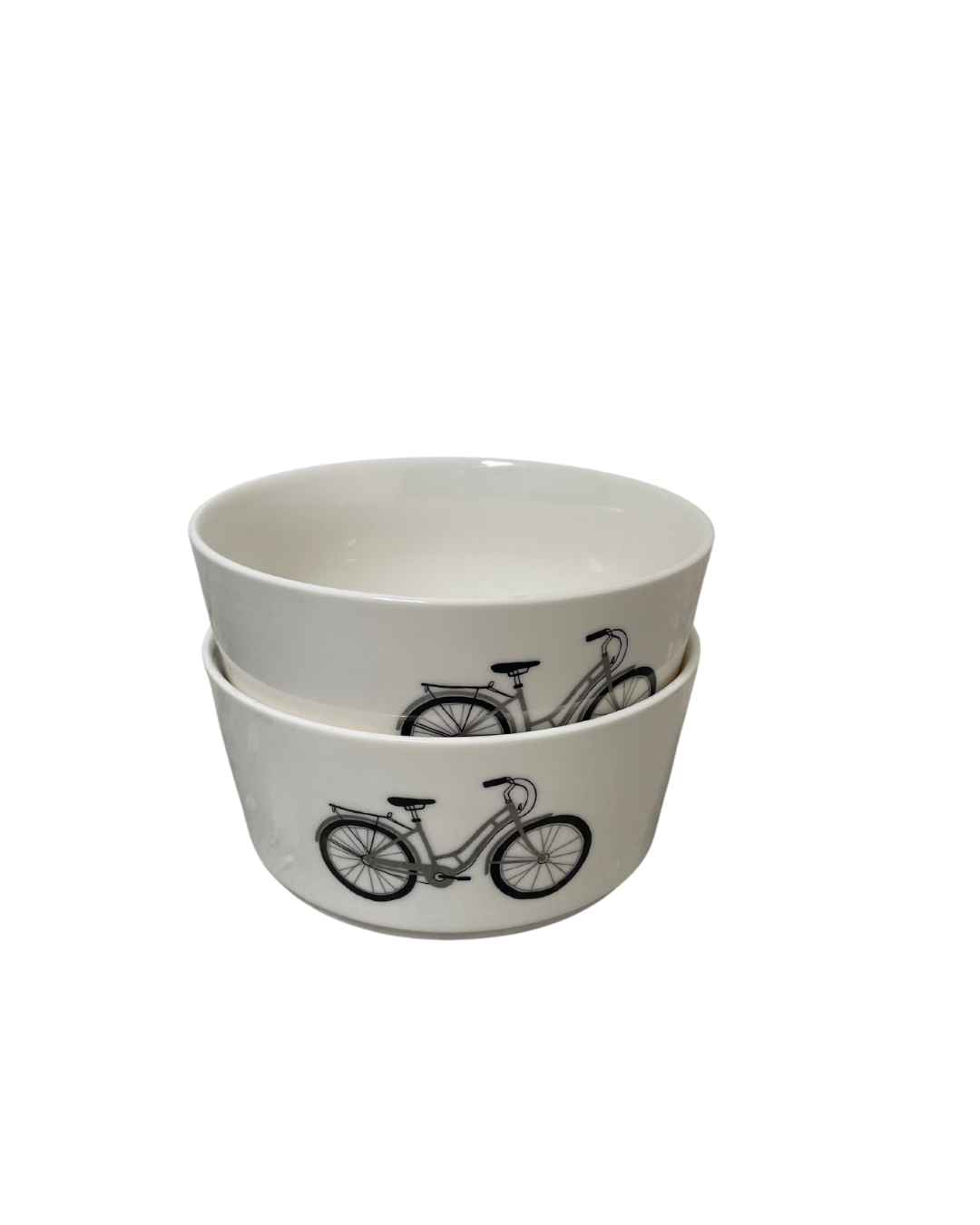 4x ceramic bowl set White
