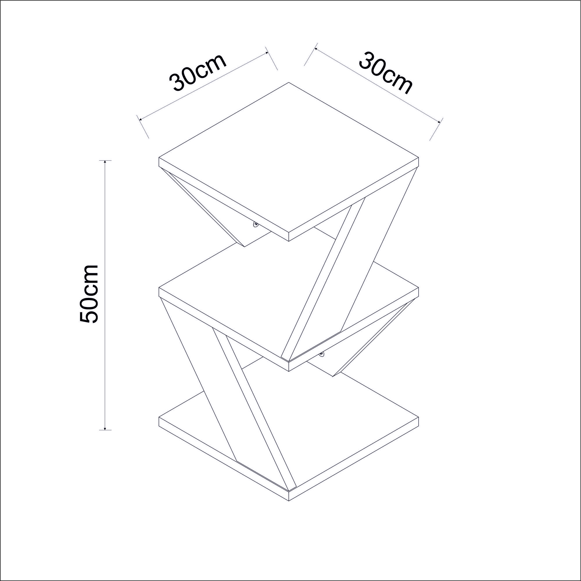 Albeni Beistelltisch Holzfurnier Sapphire