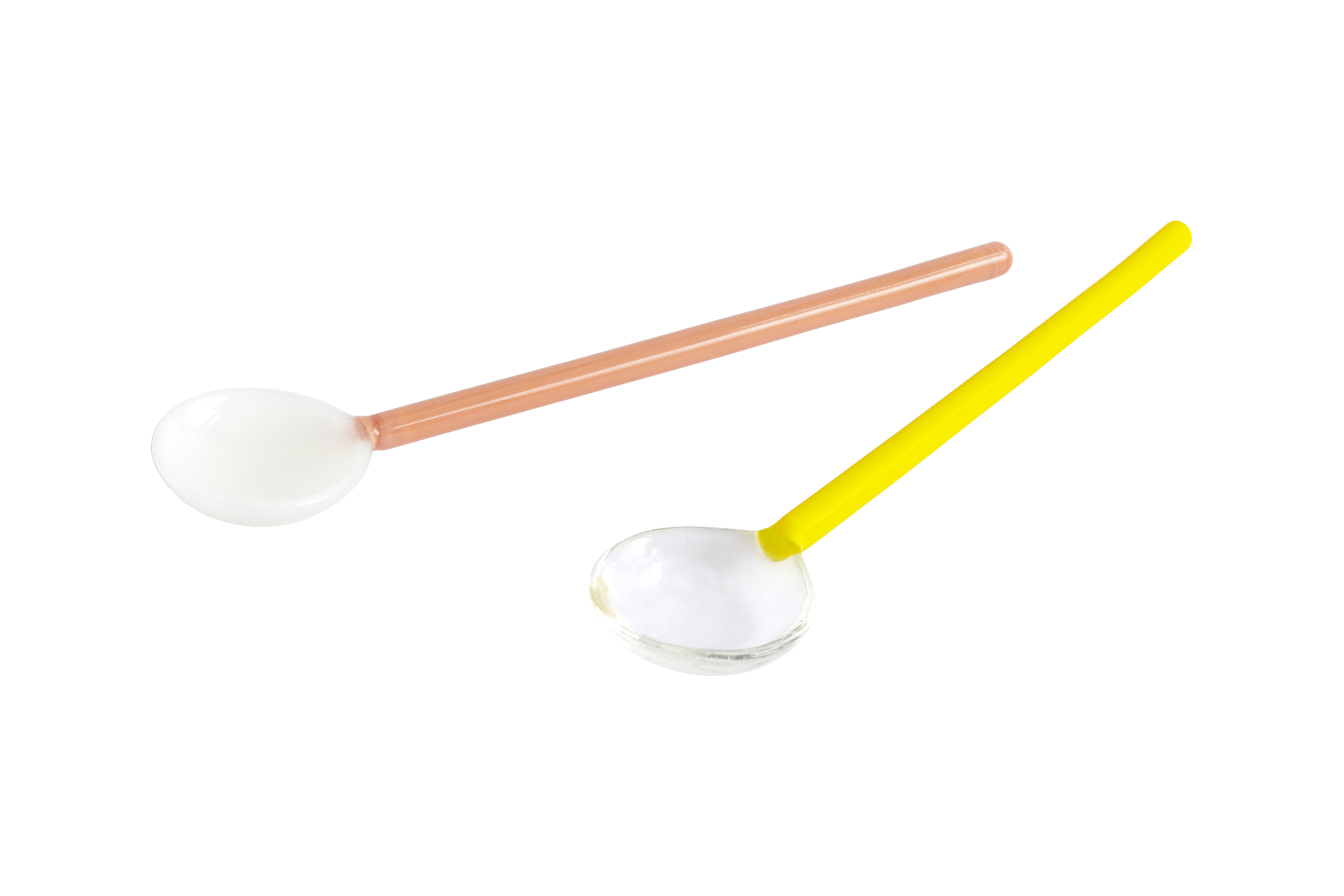 2x Glas Spoons Löffel Glas Mehrfarbig