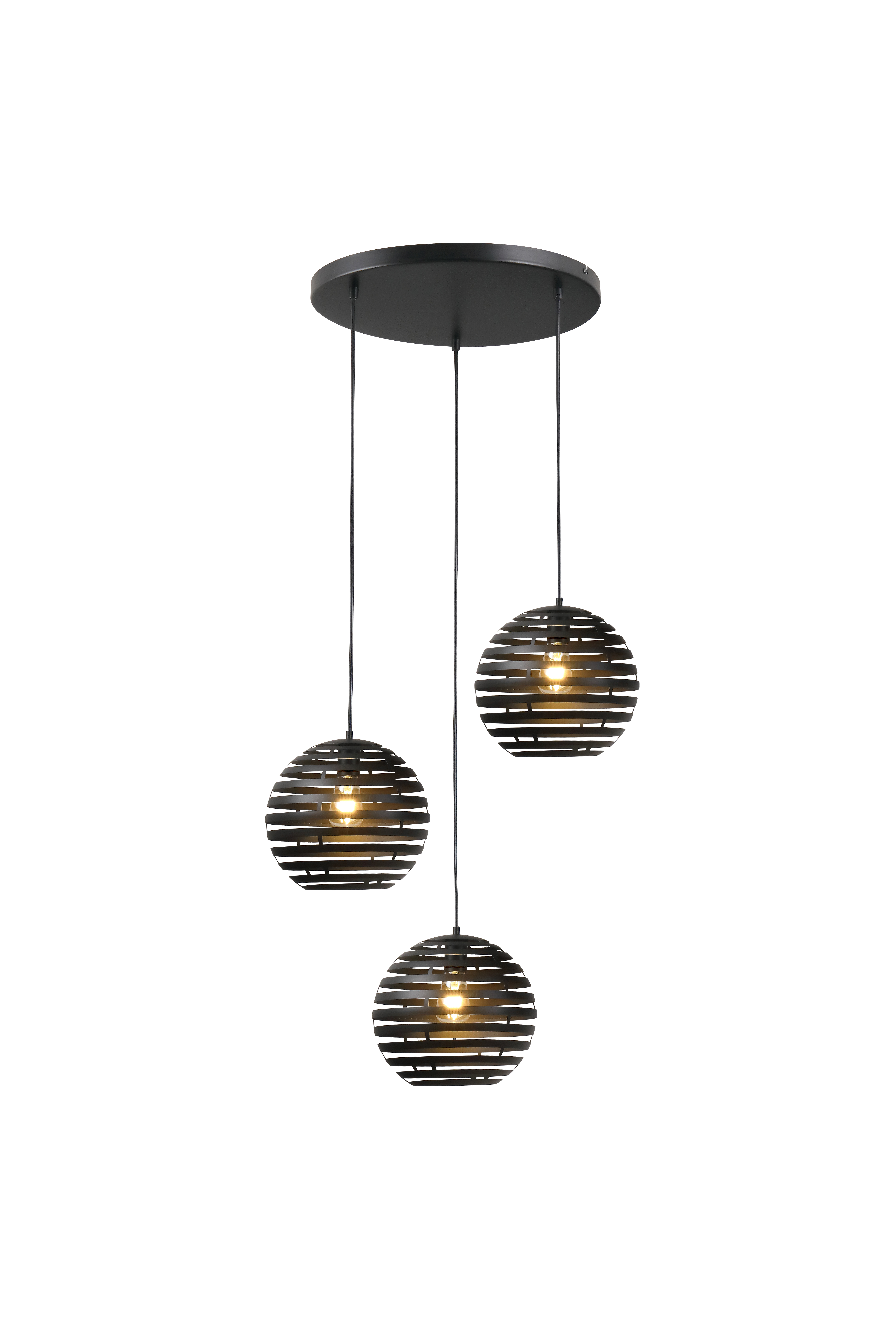 Pendant lamp Metal Black