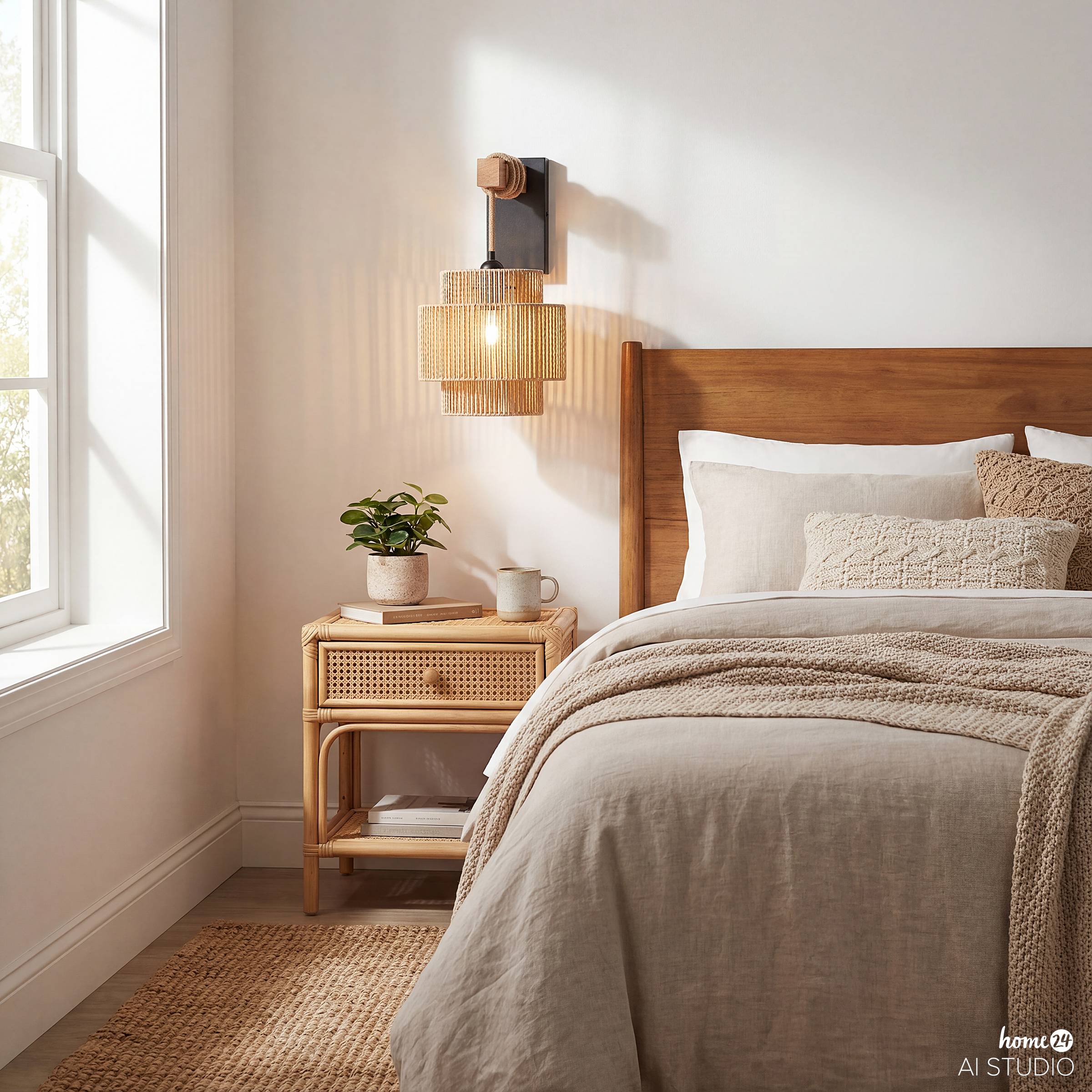 Simi Wandleuchte mit Akku-Leuchtmittel inkl. Fernbedienung