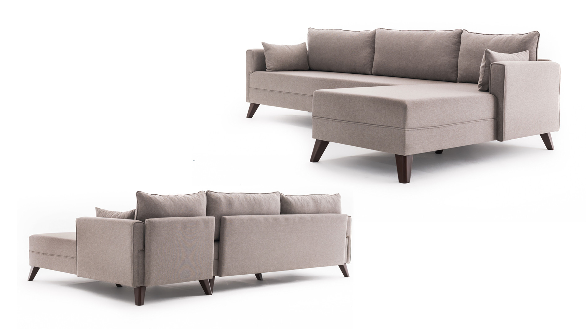 Bella Sofa Récamiere Rechts Creme