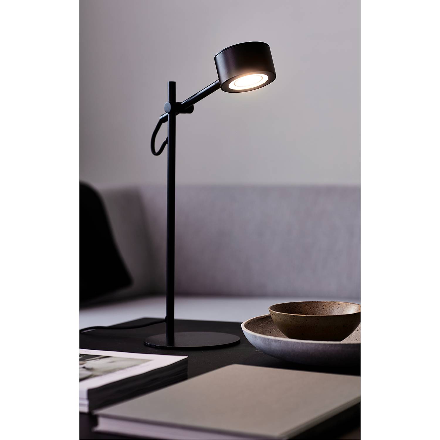 Clyde LED-Tischleuchte Stahl Kunststoff 1-flammig