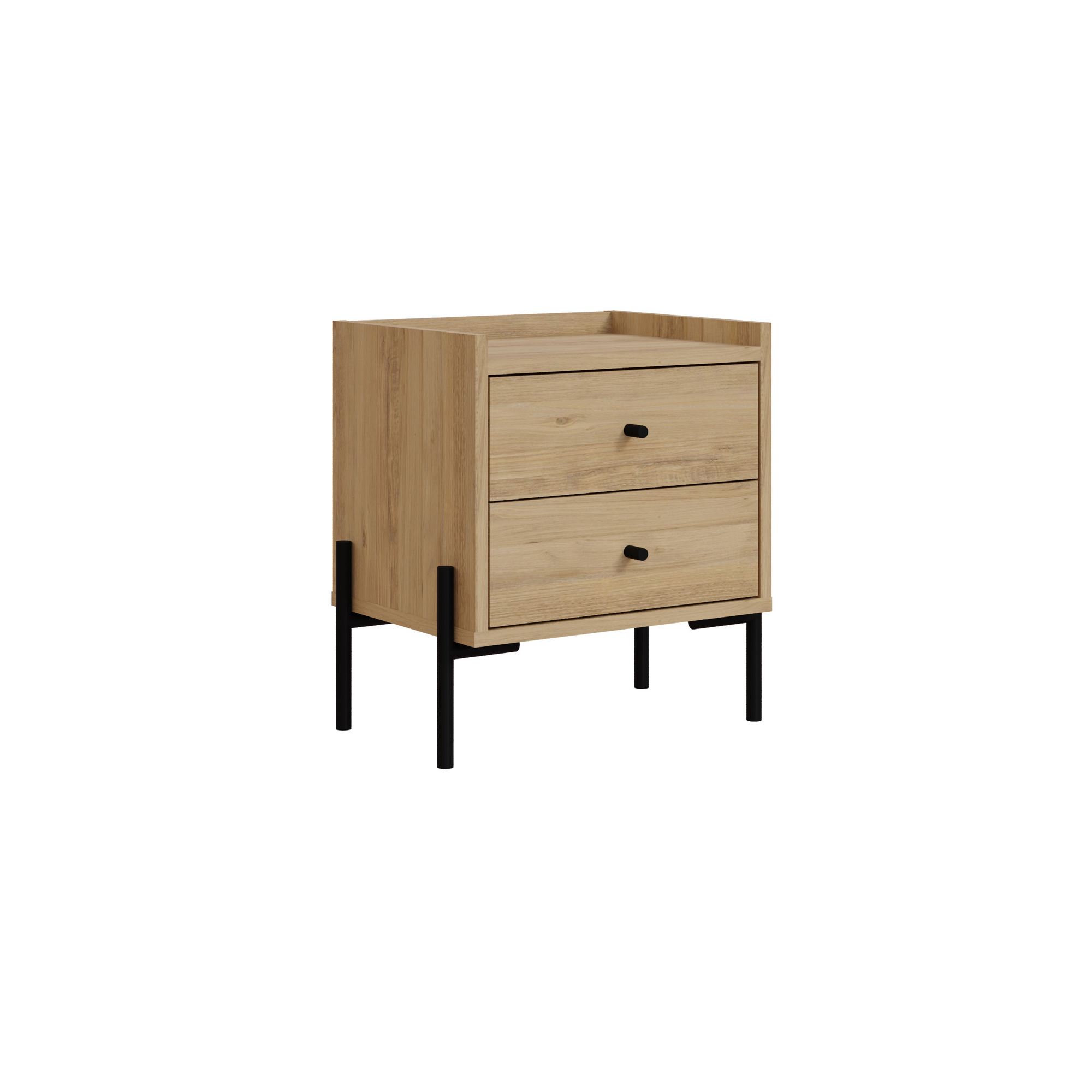 Malta Nightstand Oak Brown Look