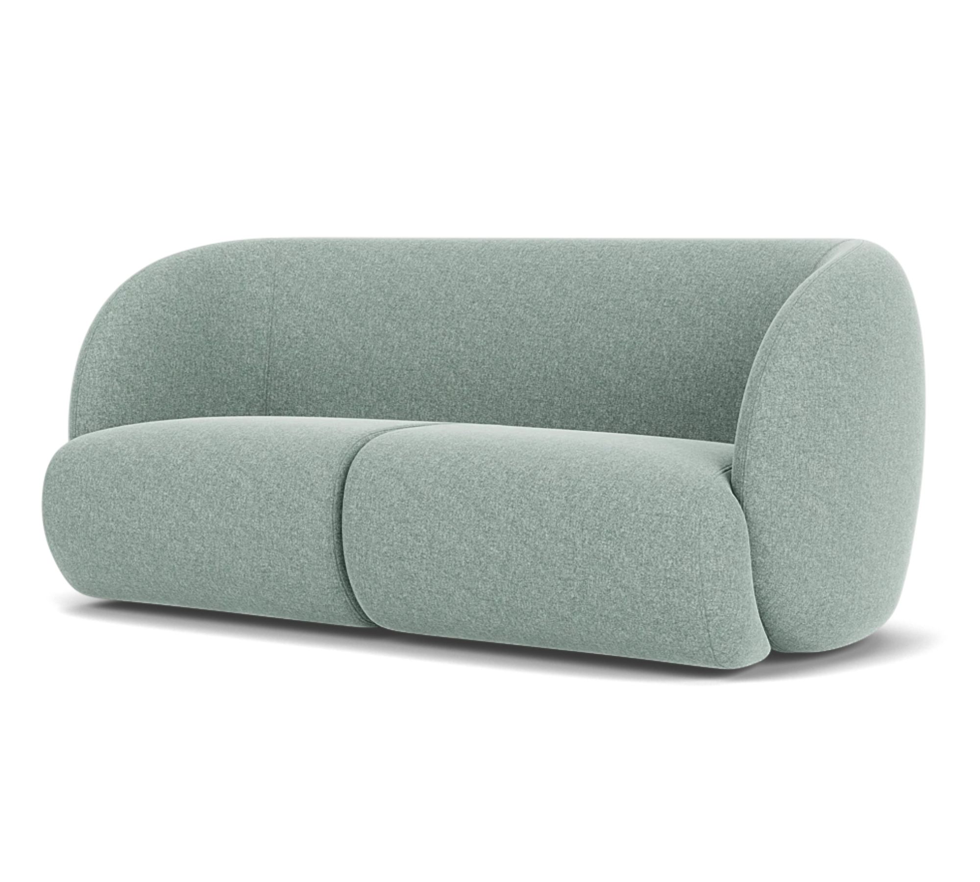 Design-Award-Winning Paula Sofa 2-Sitzer Fabio Grey Green