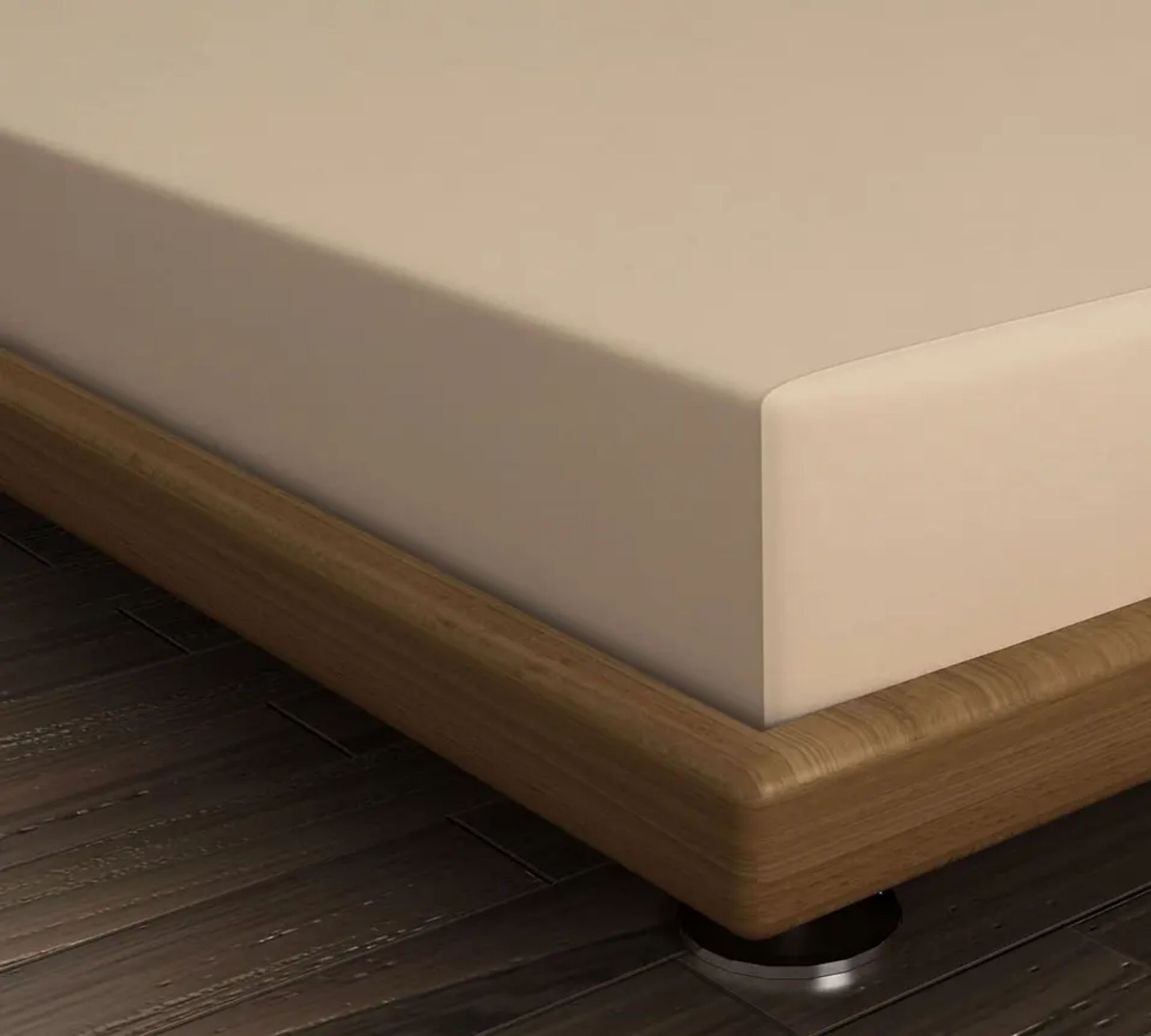 Fitted sheet Cotton Beige 100cm x 200cm