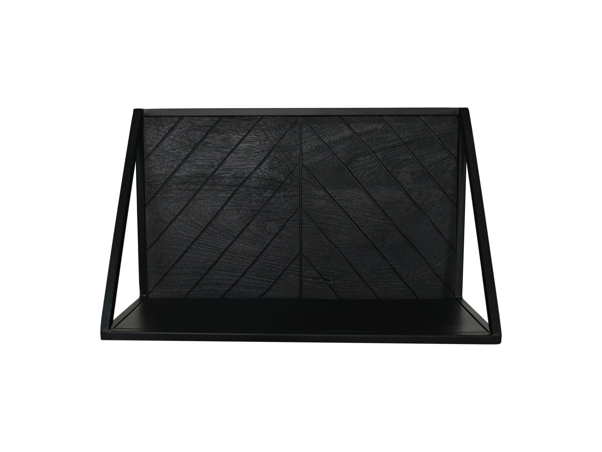 Verona Wandregal Mangoholz Metall Schwarz