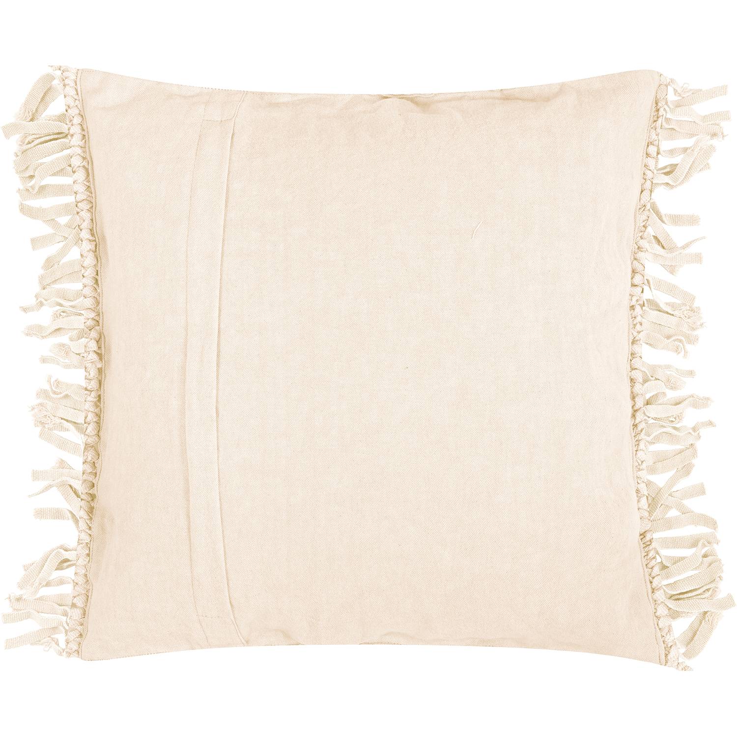 Fringe Kissenbezug Baumwolle Creme