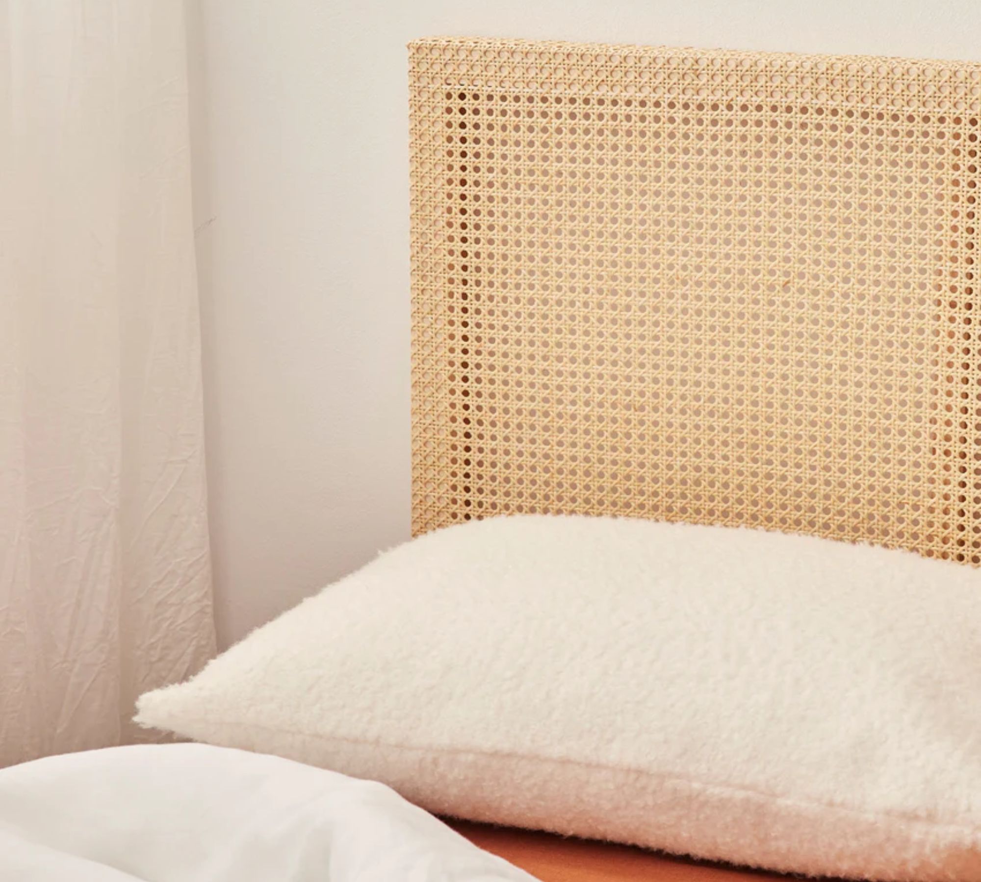 Nathe Bettkopfteil Rattan Hellbraun