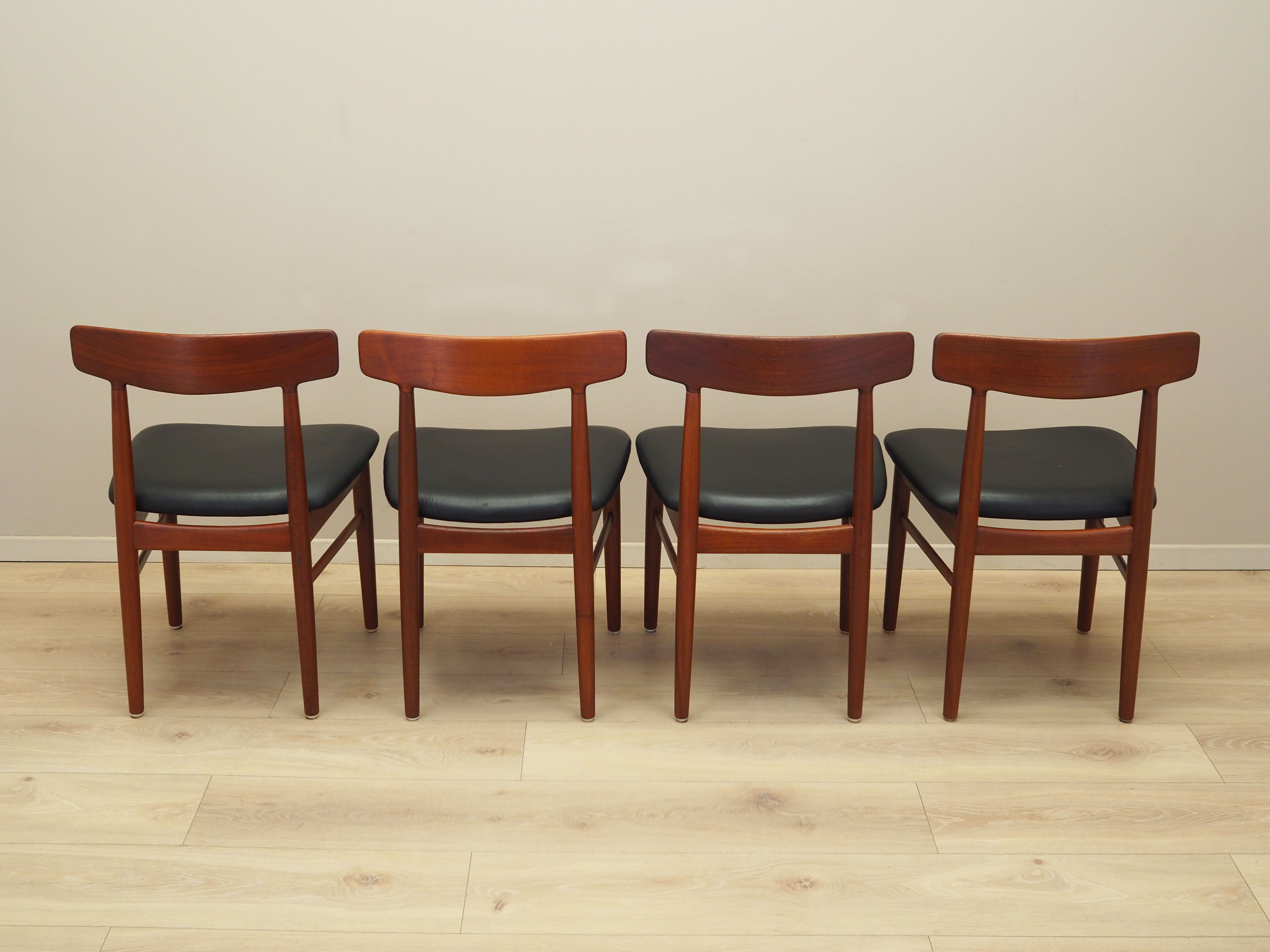 4x Vintage Dining Chair Teak Wood 1960s