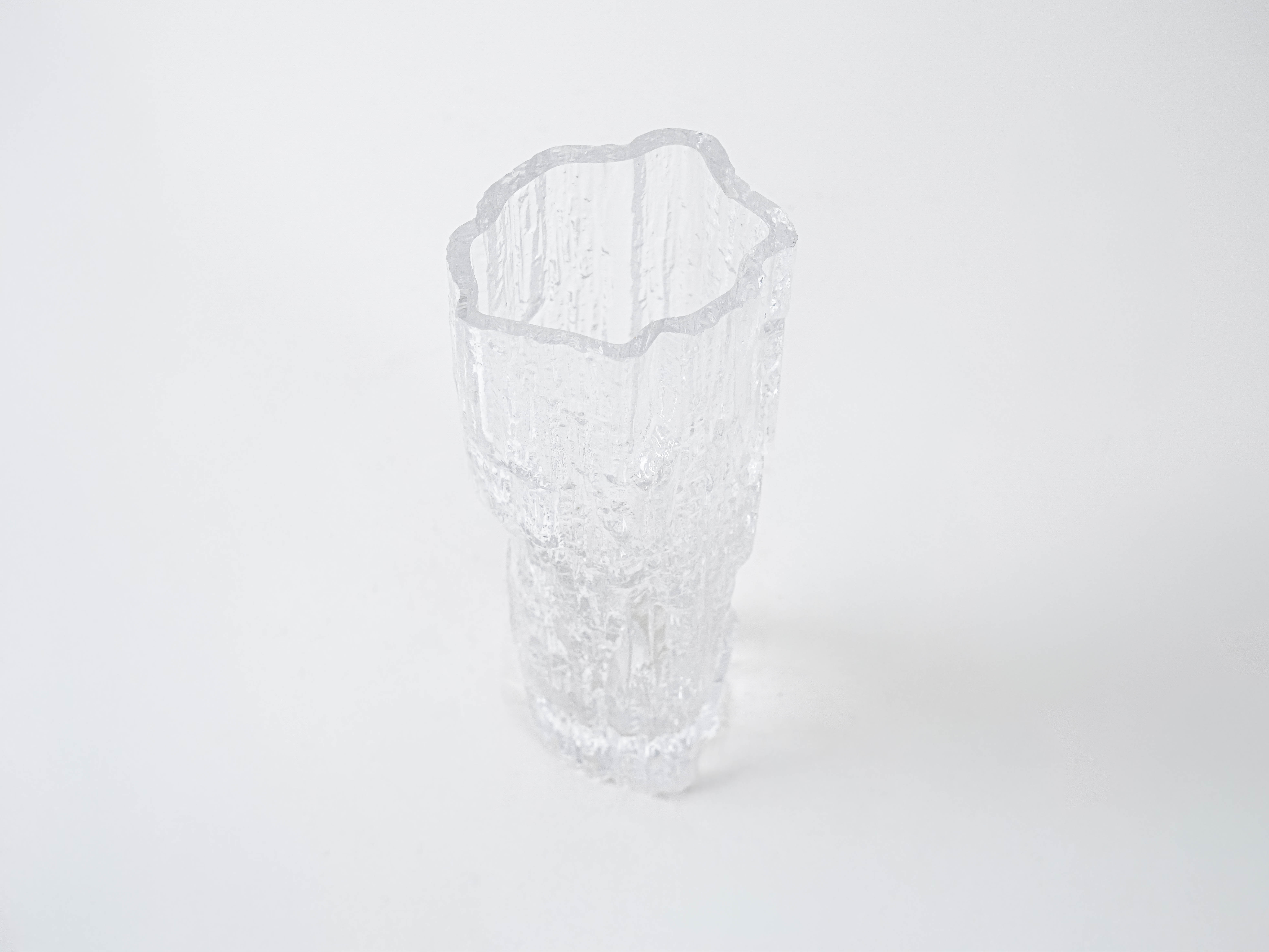 Ice glass vase 1970s