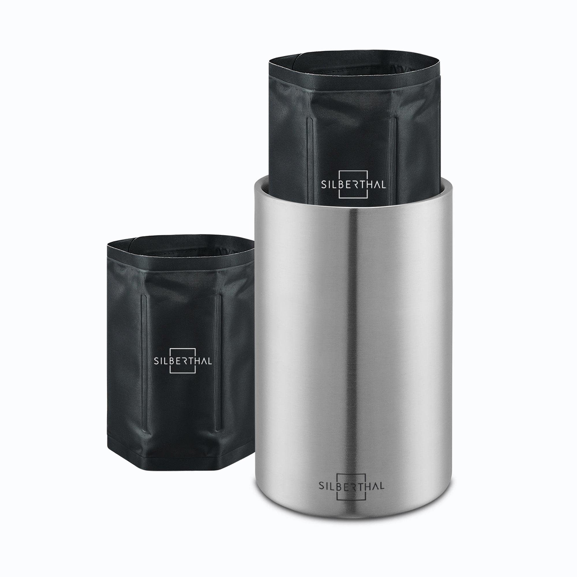 Weinkühler Edelstahl Doppelwandig Silber
