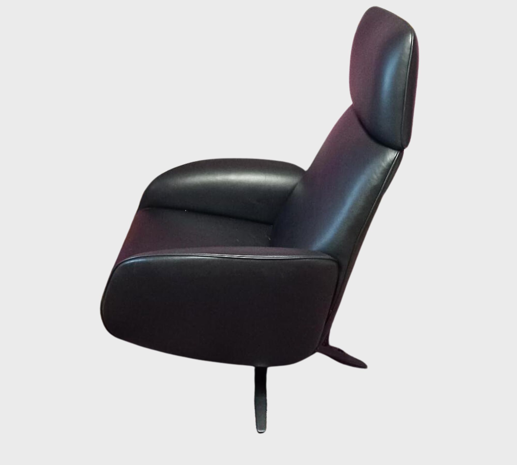 Master Funktionssessel Leder Schwarz