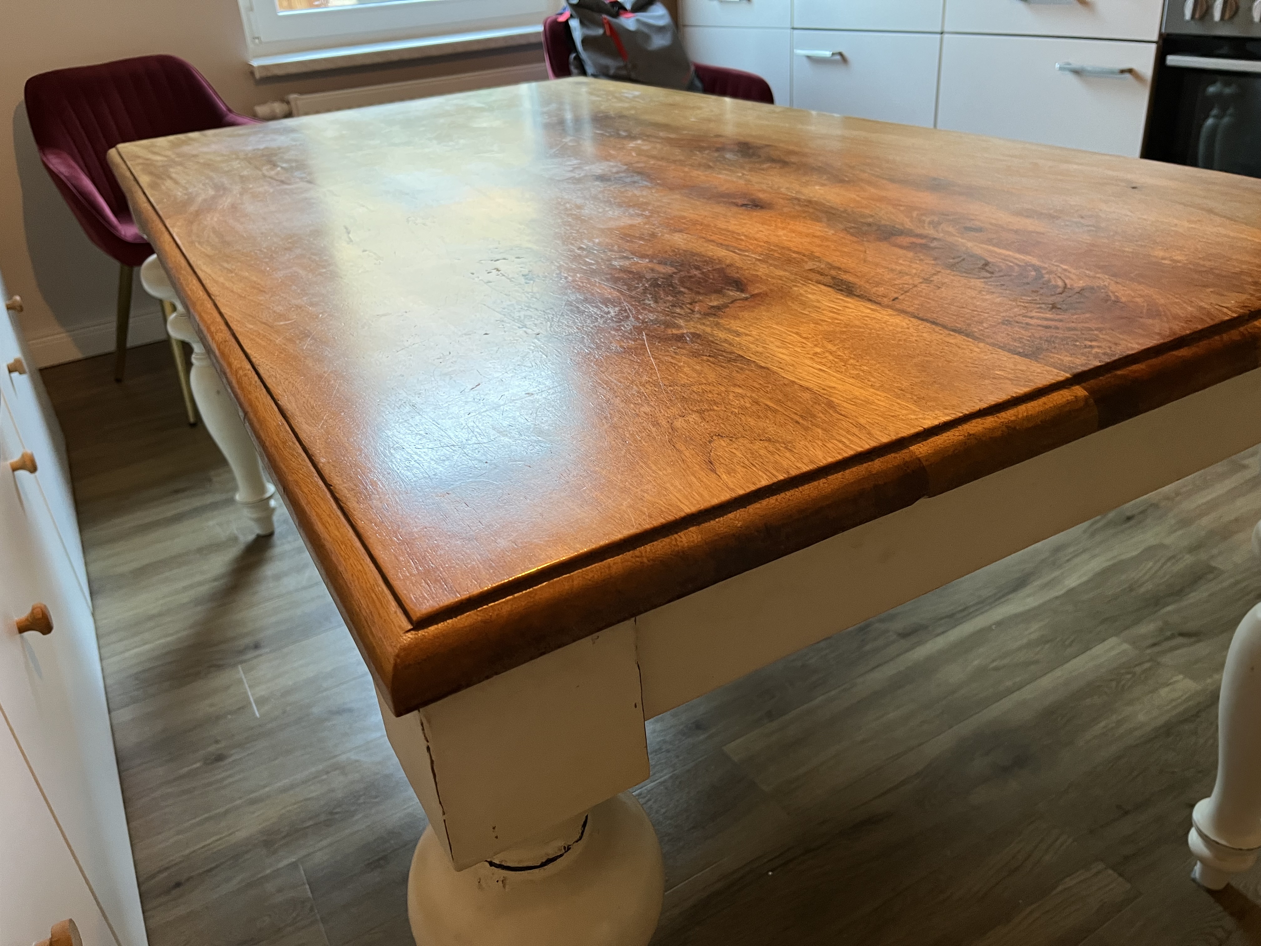 Esstisch Holz Weiß Braun