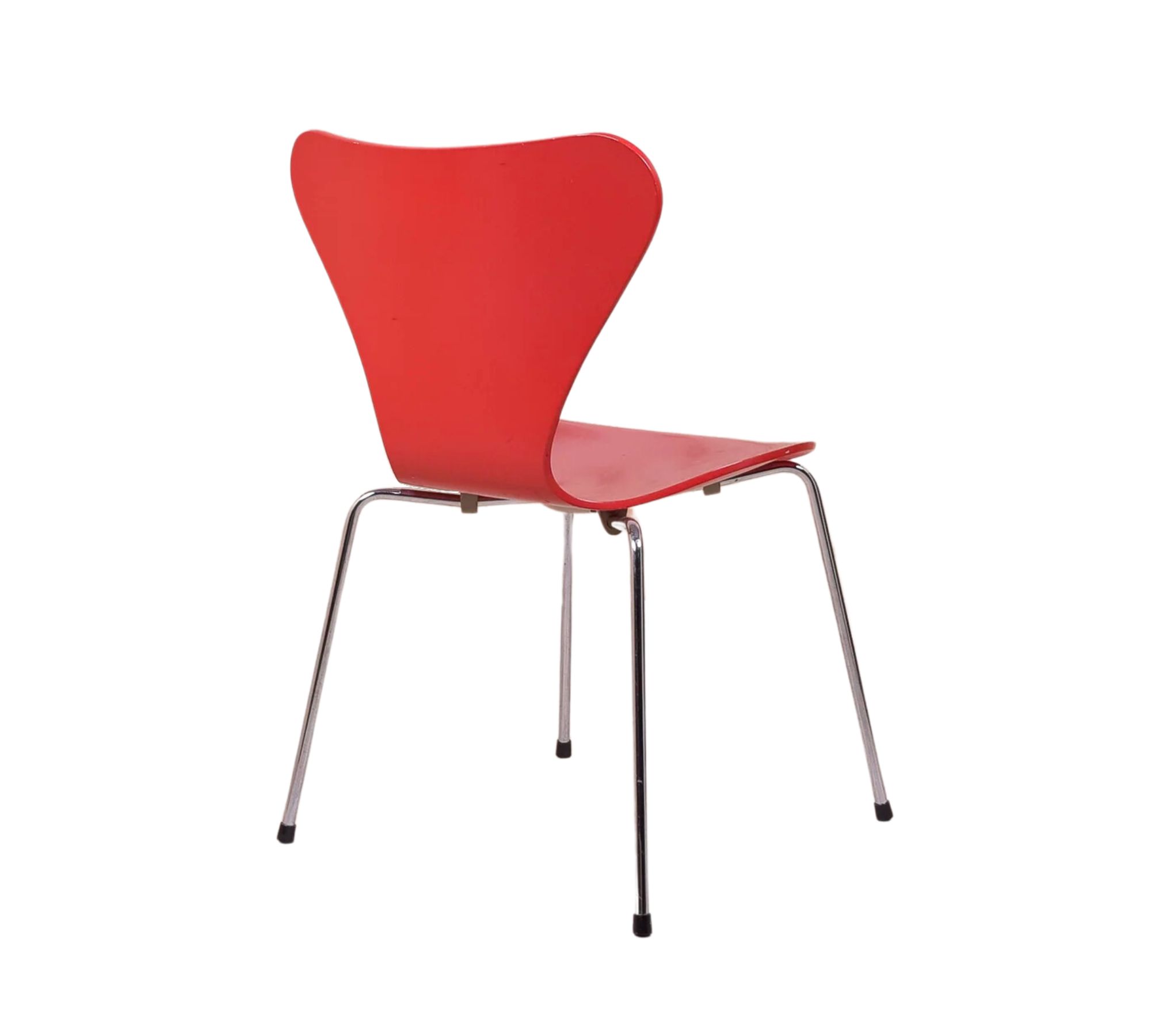 Serie 7 Fritz Hansen-Arne Jakobsson Holz  rot