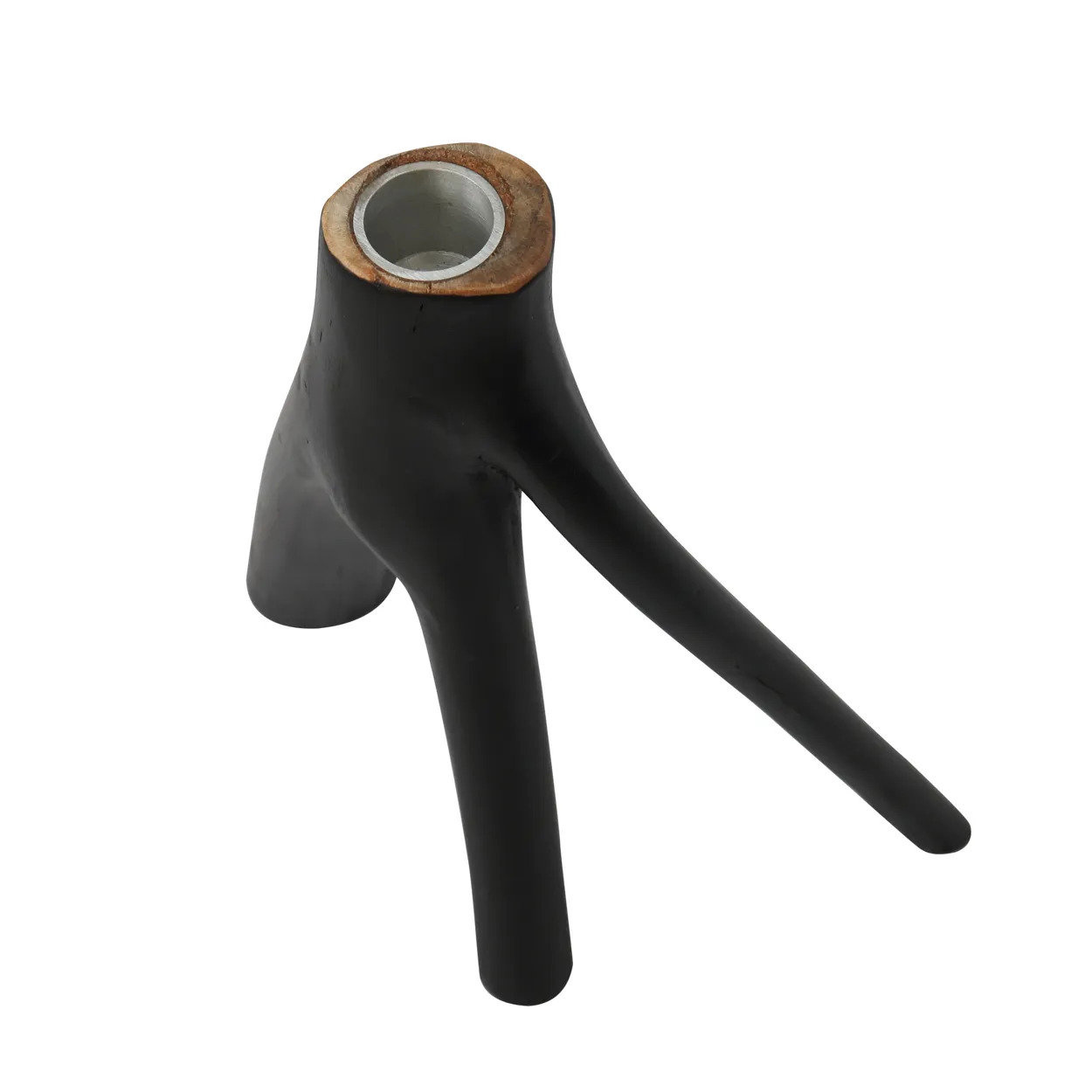 Triple Twig Kerzenhalter Schwarz