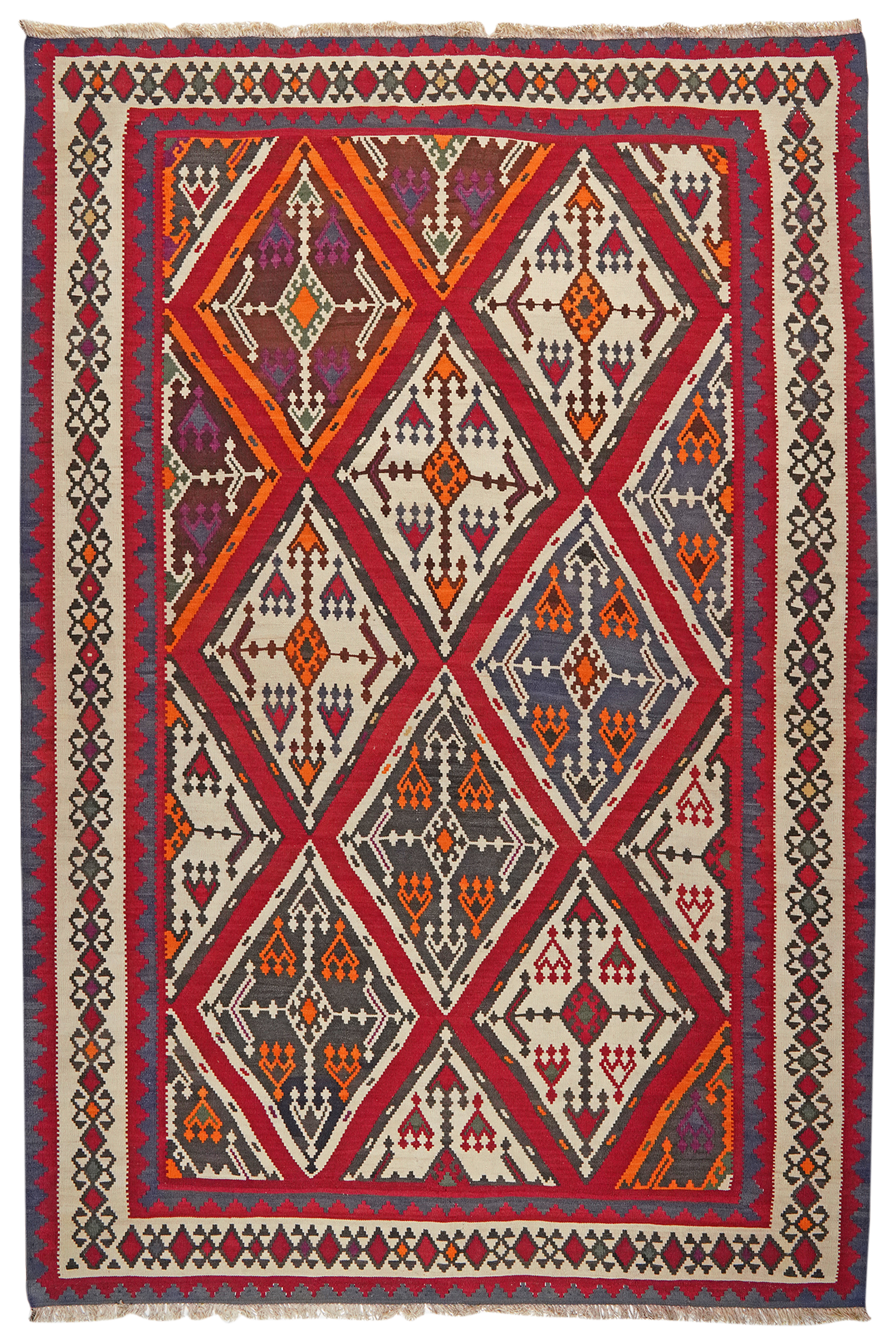 Kilim Gashgai Teppich Mehrfarbig