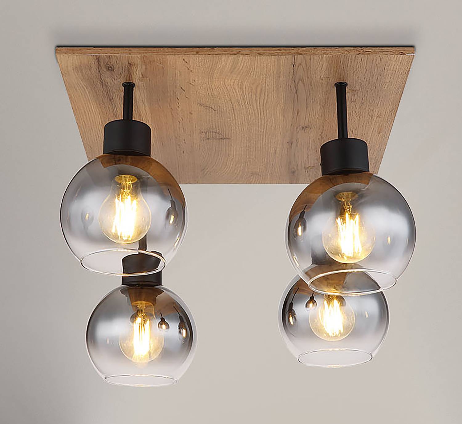 Moitas Typ A Deckenleuchte Farbglas Eisen 4-flammig