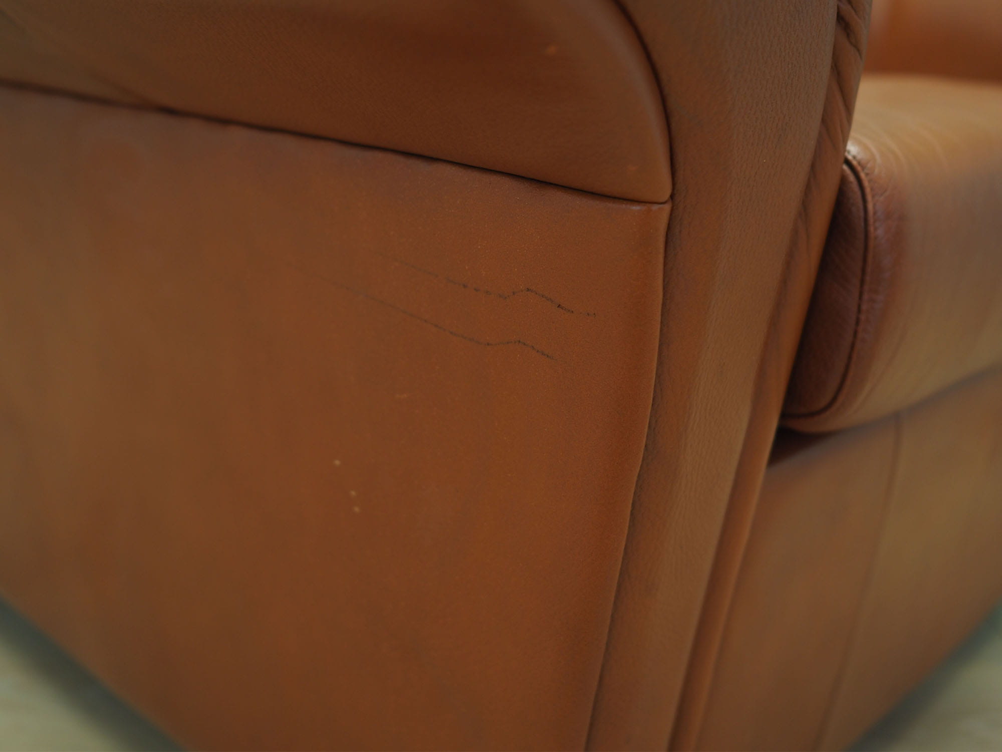 Poltrona Vintage Pelle Marrone anni '60
