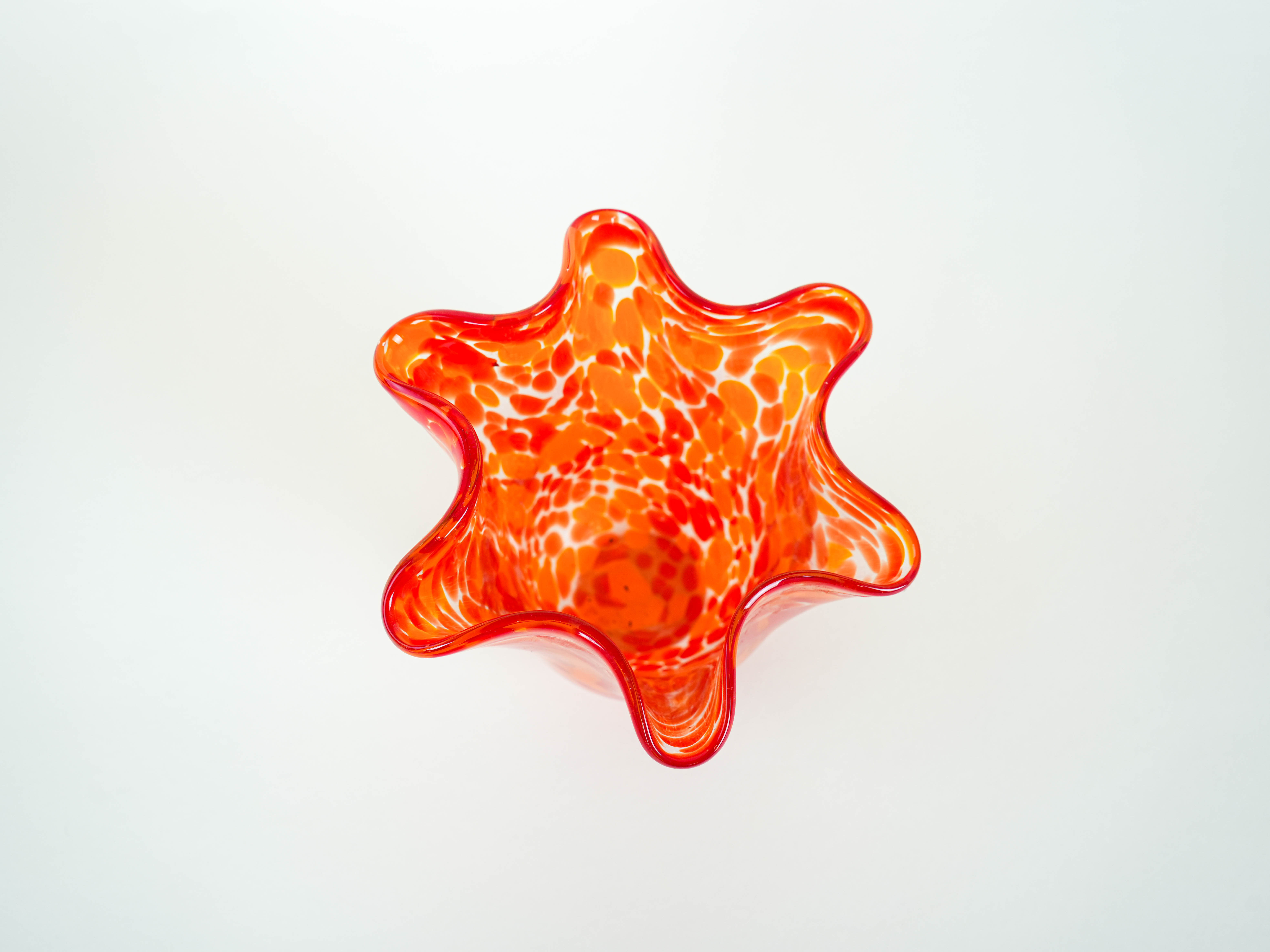 Glass vase 1970s Orange