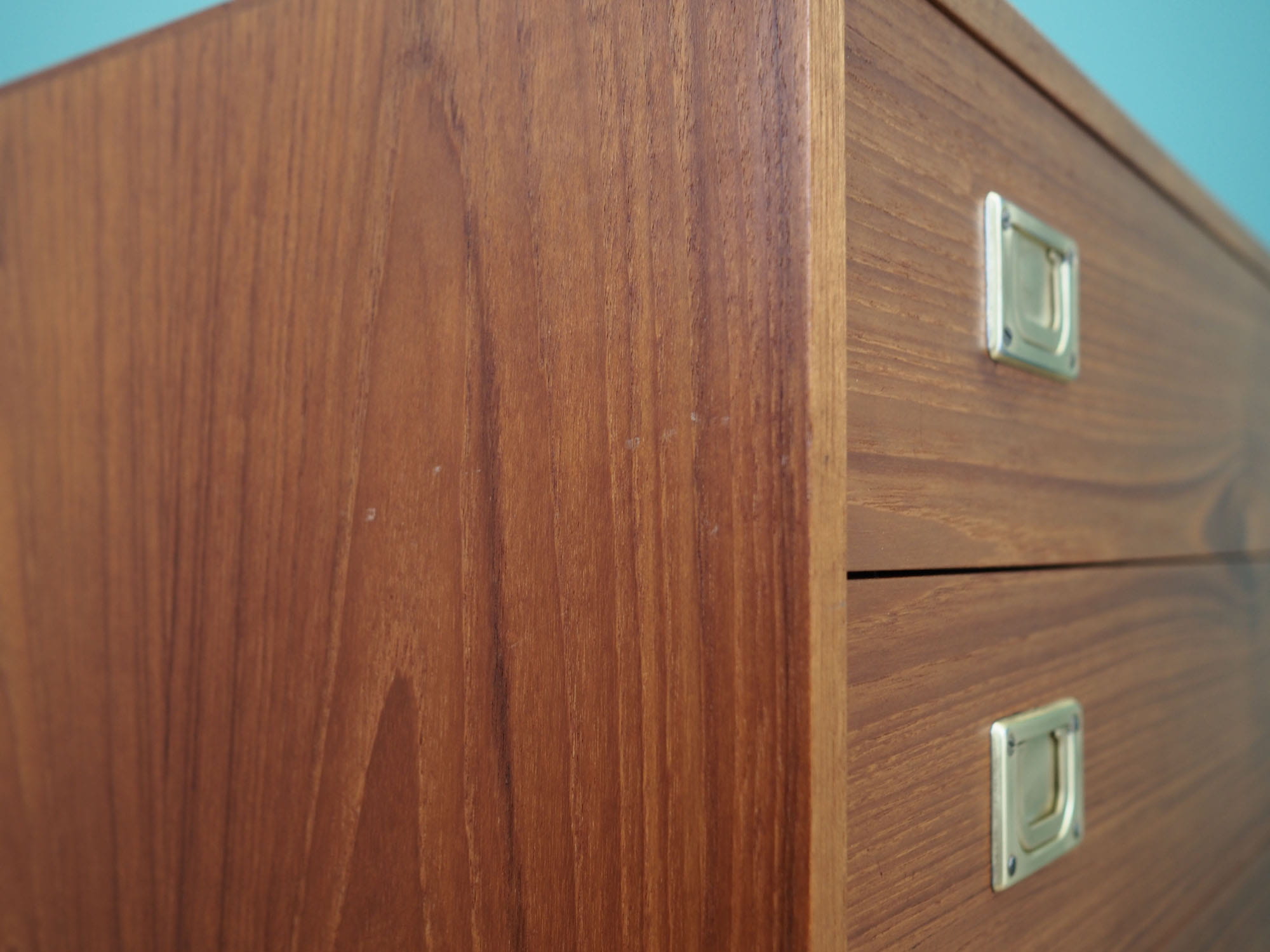 Vintage chest of drawers cherry wood brown 1970s
