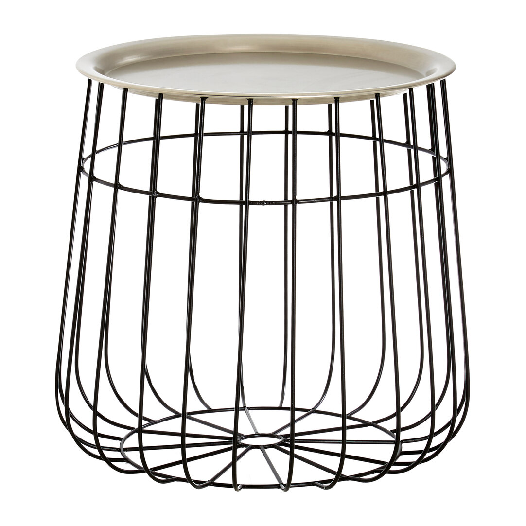 Templar Side Table Silver Black