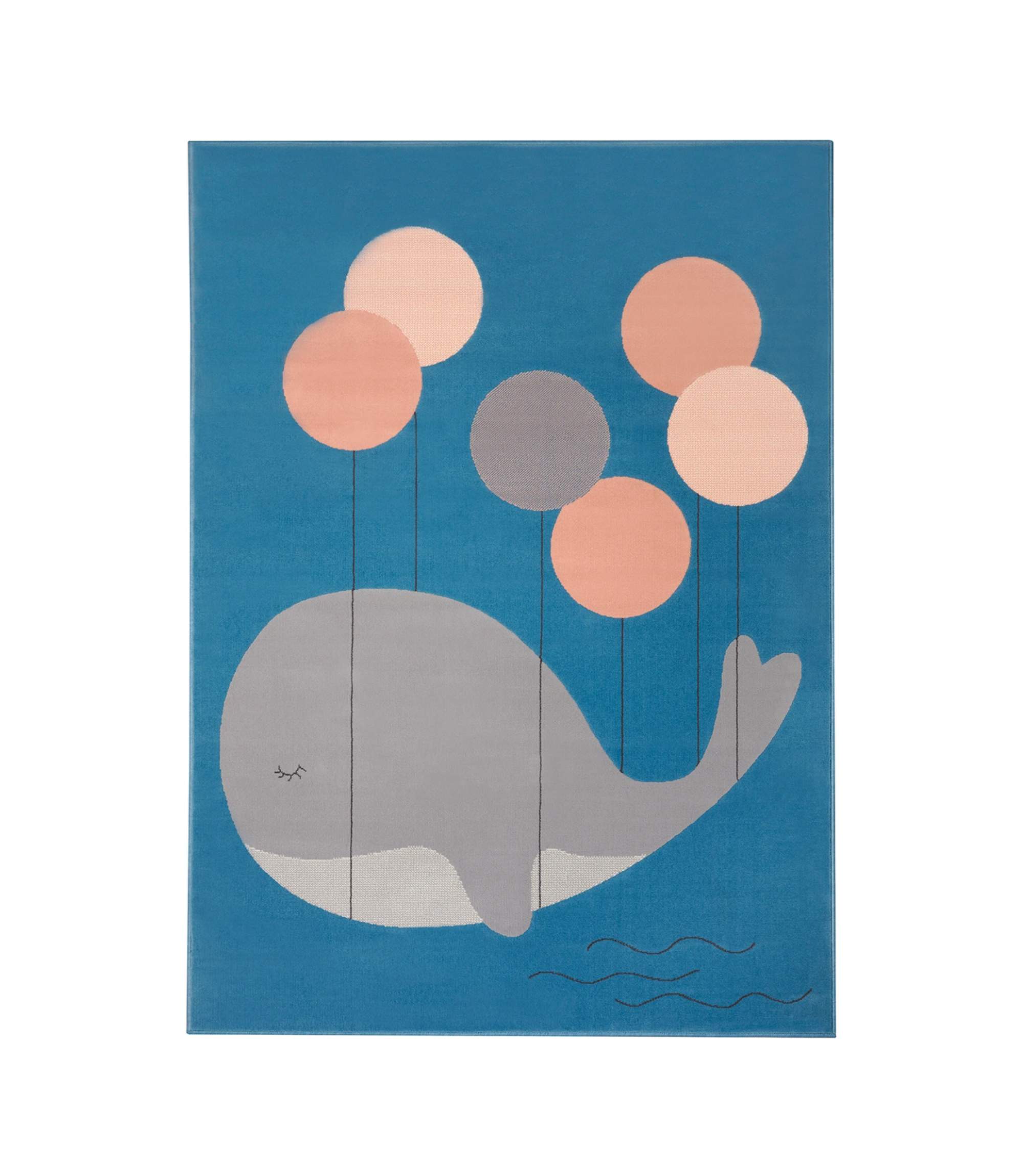 Kinderteppich Whale Buddy Himmelblau