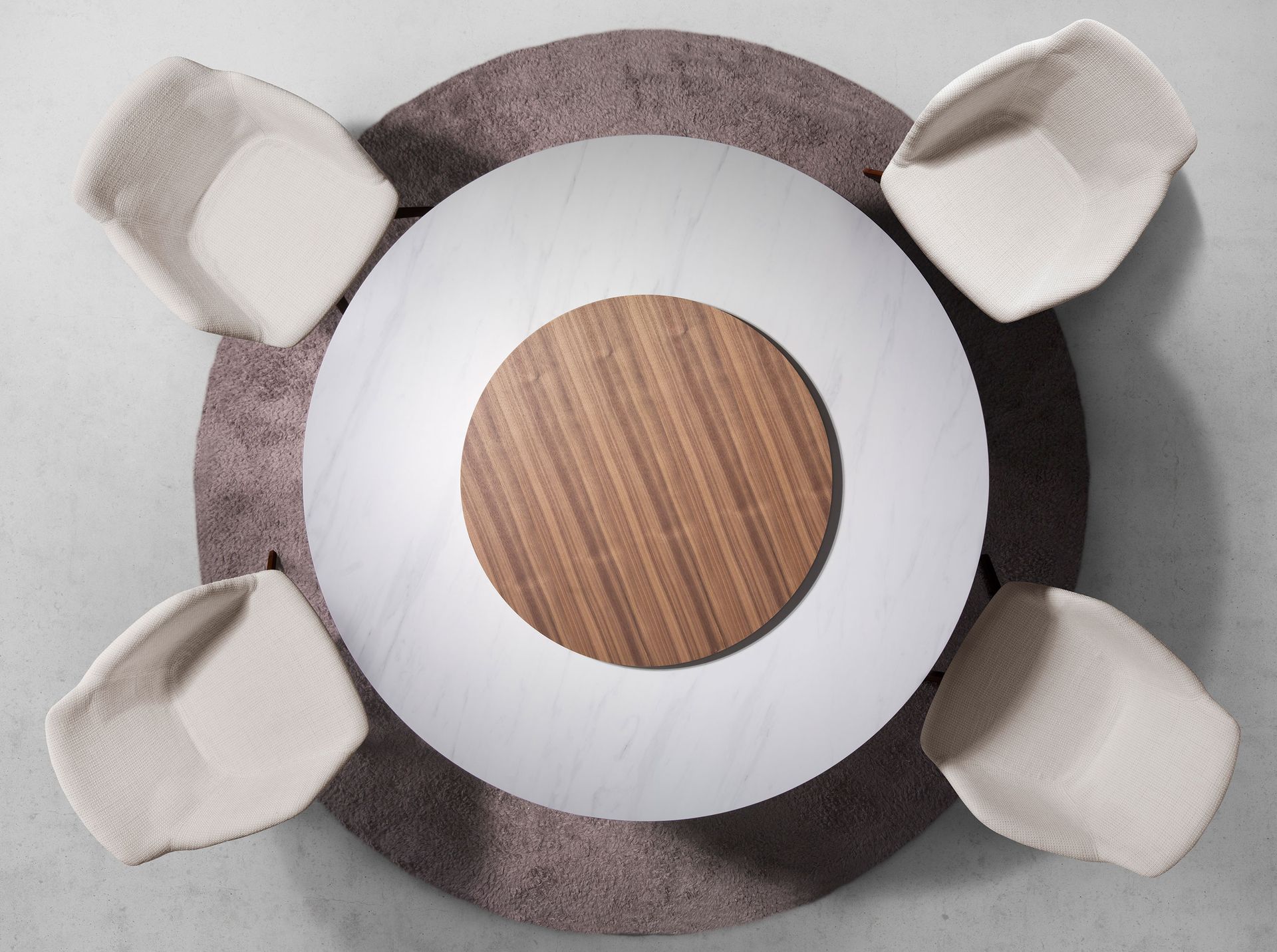 Revolving chair Textile Beige