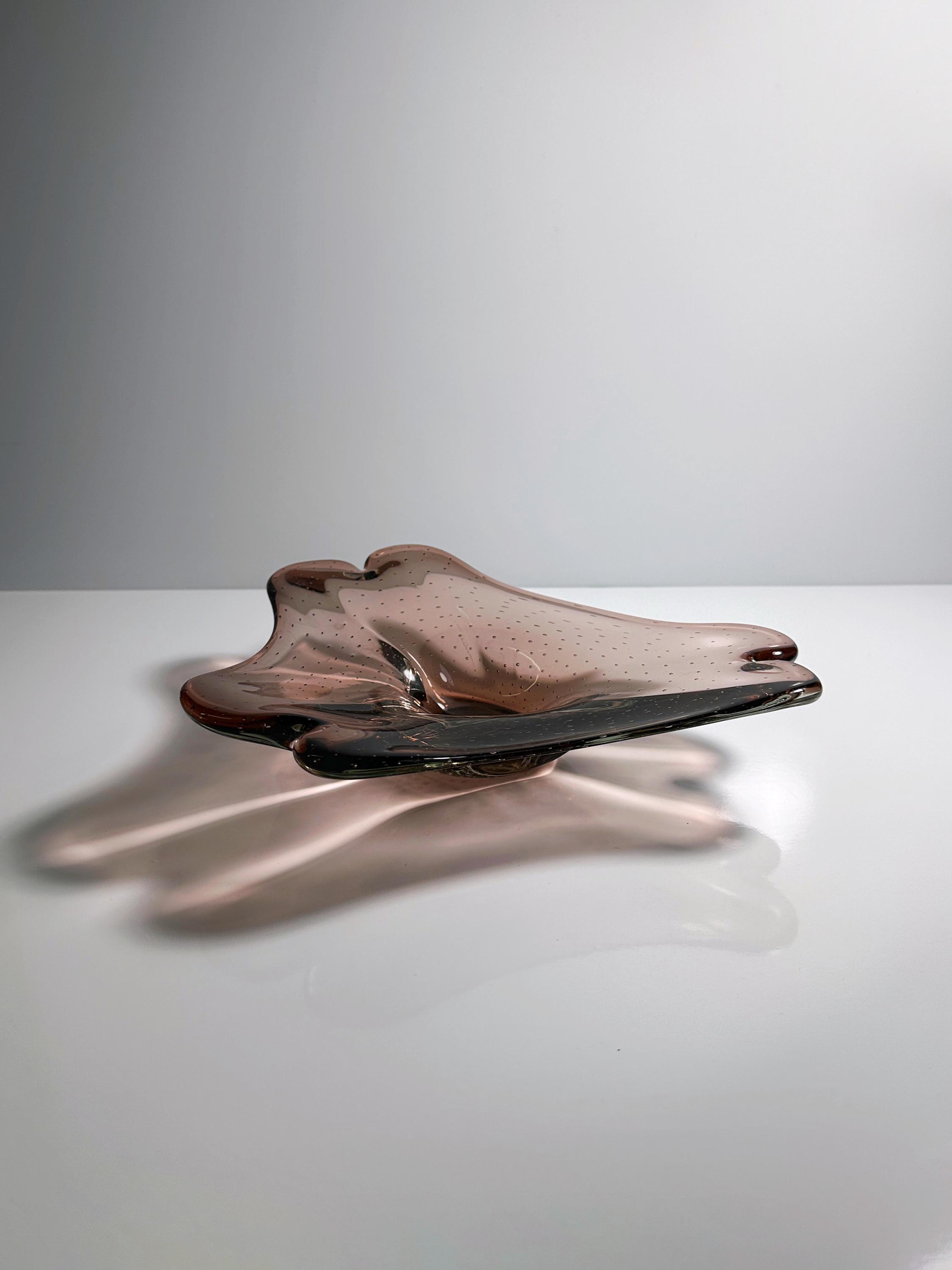 Vintage fruit bowl Murano glass 1970s