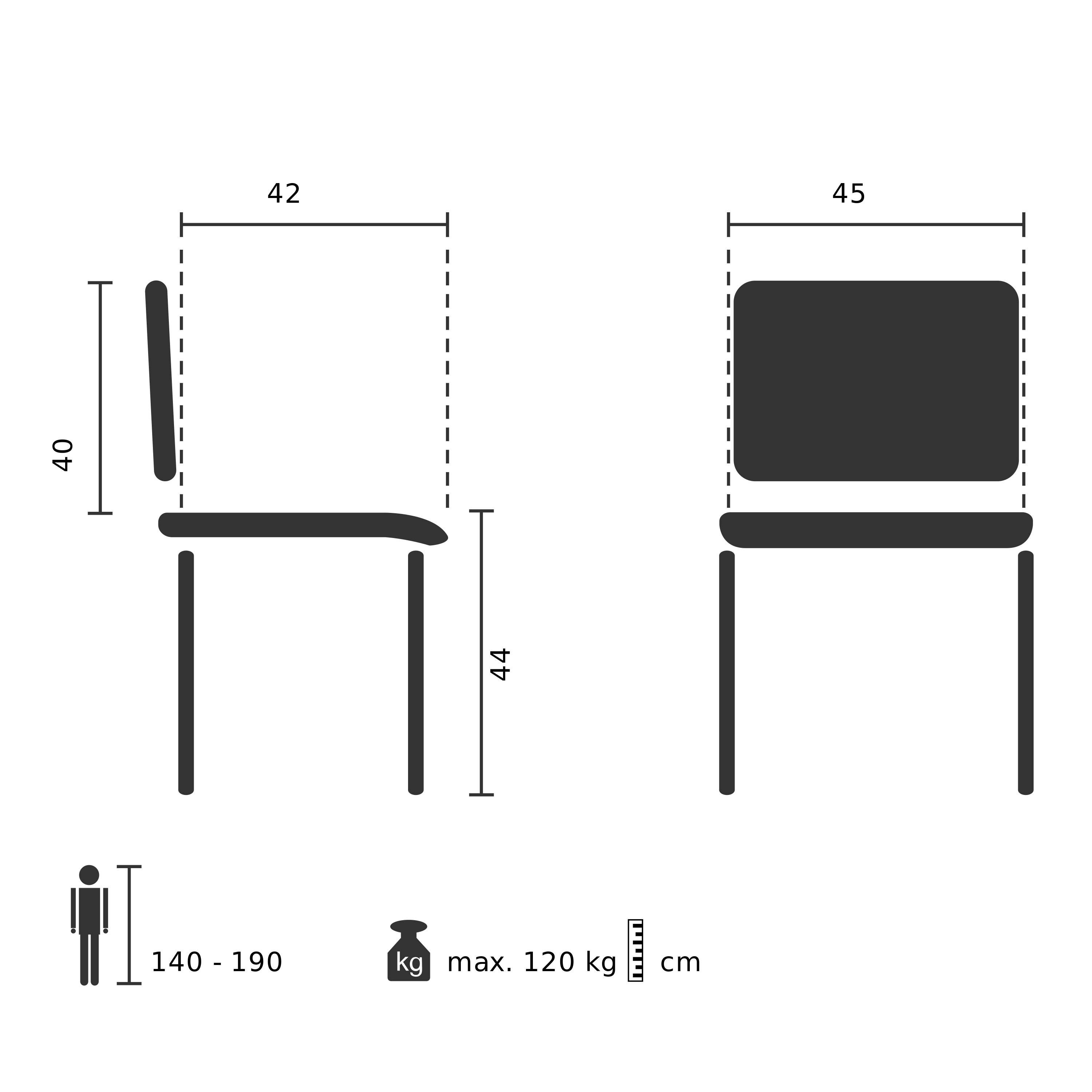 ARTIFO TRI Gartenstuhl Indoor und Outdoor stapelbar Schwarz