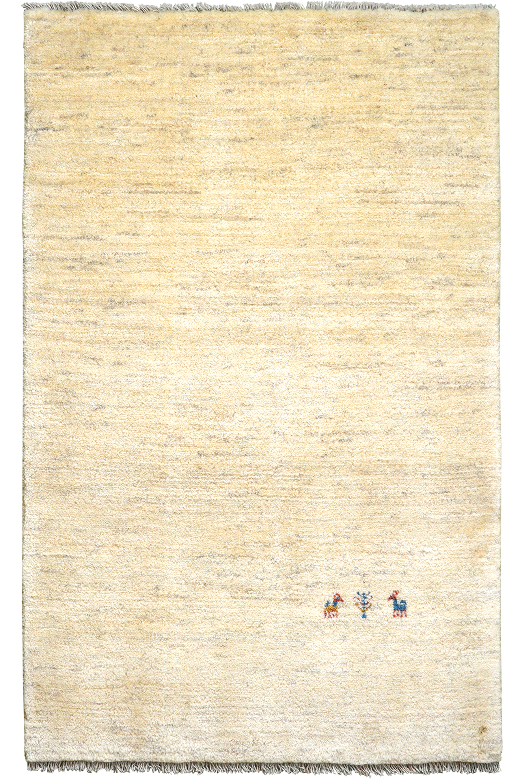 Gabbeh Teppich Wolle Beige