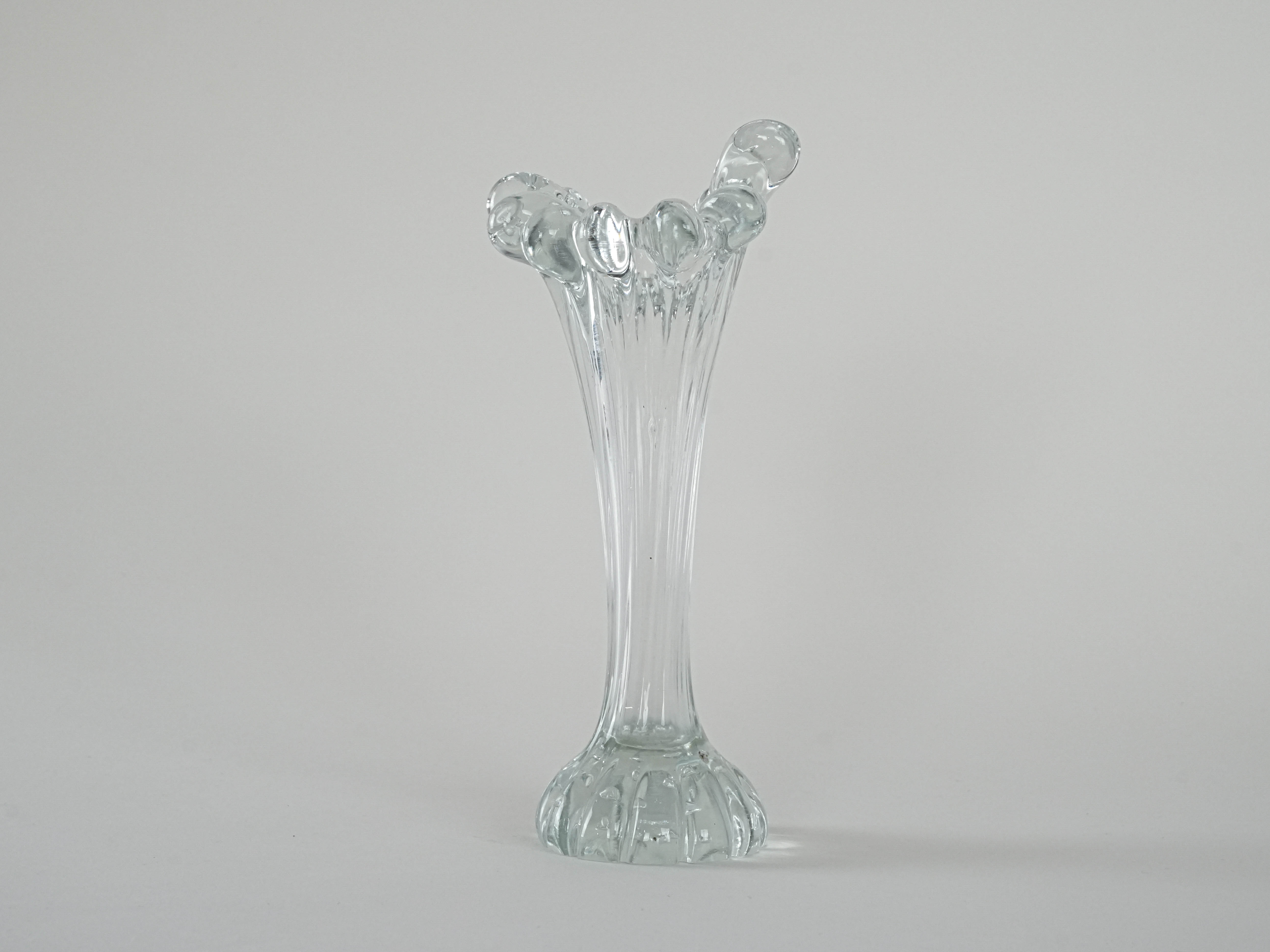 Glass vase Grey