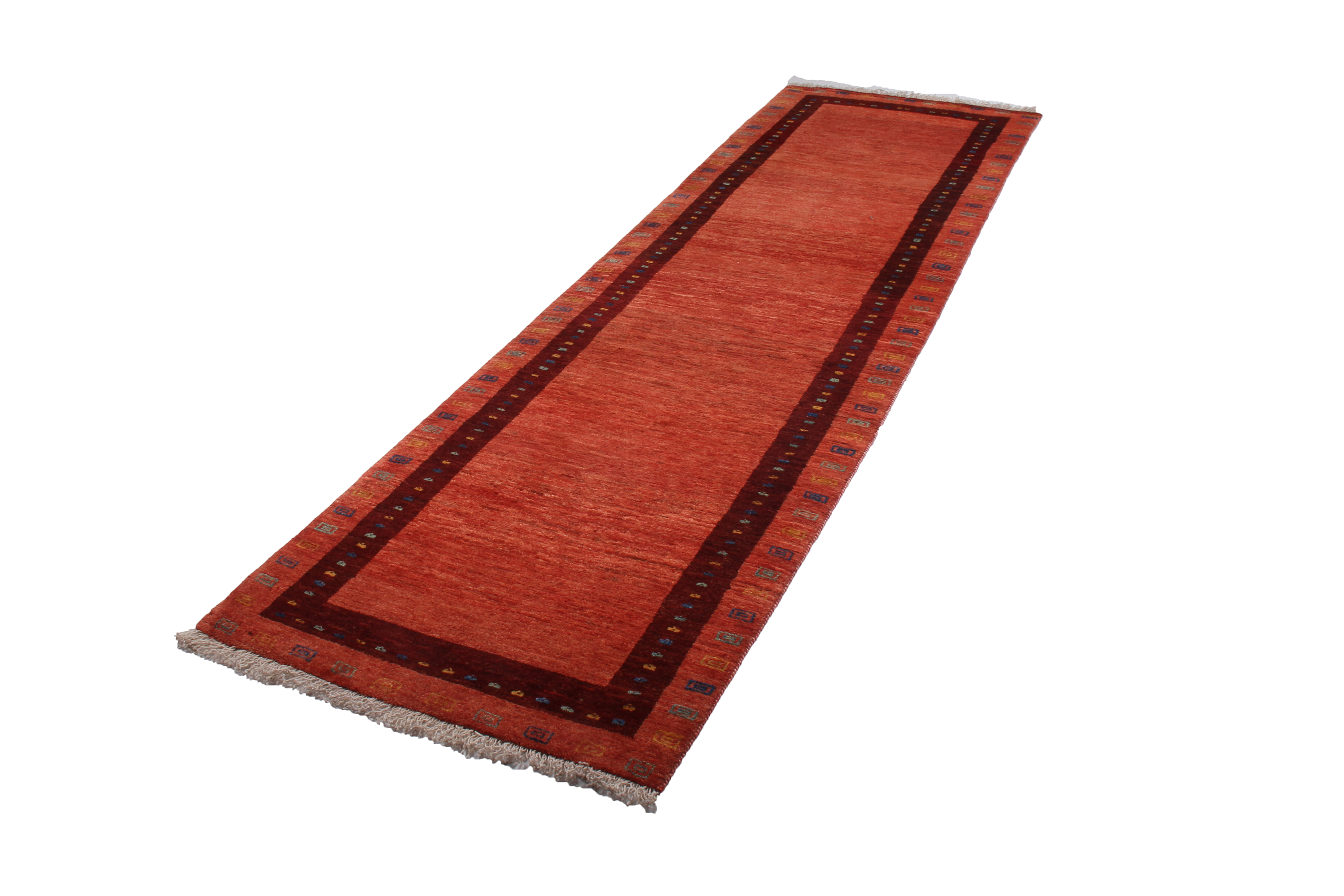 Gabbeh Teppich Wolle Rot