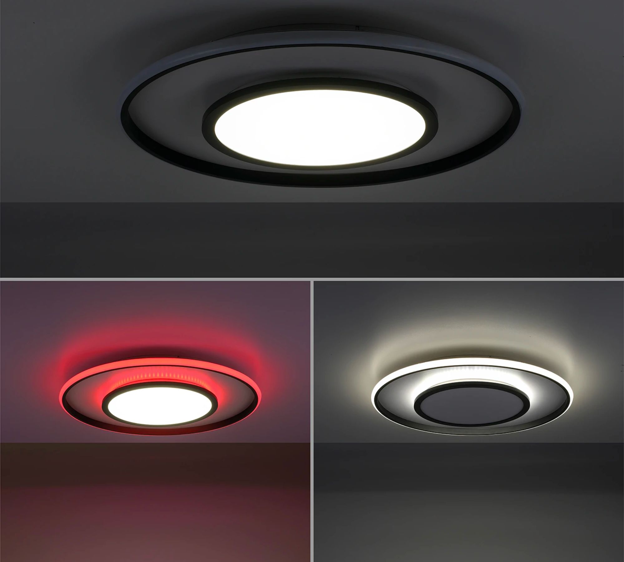 LED ceiling light 1-flame plastic metal