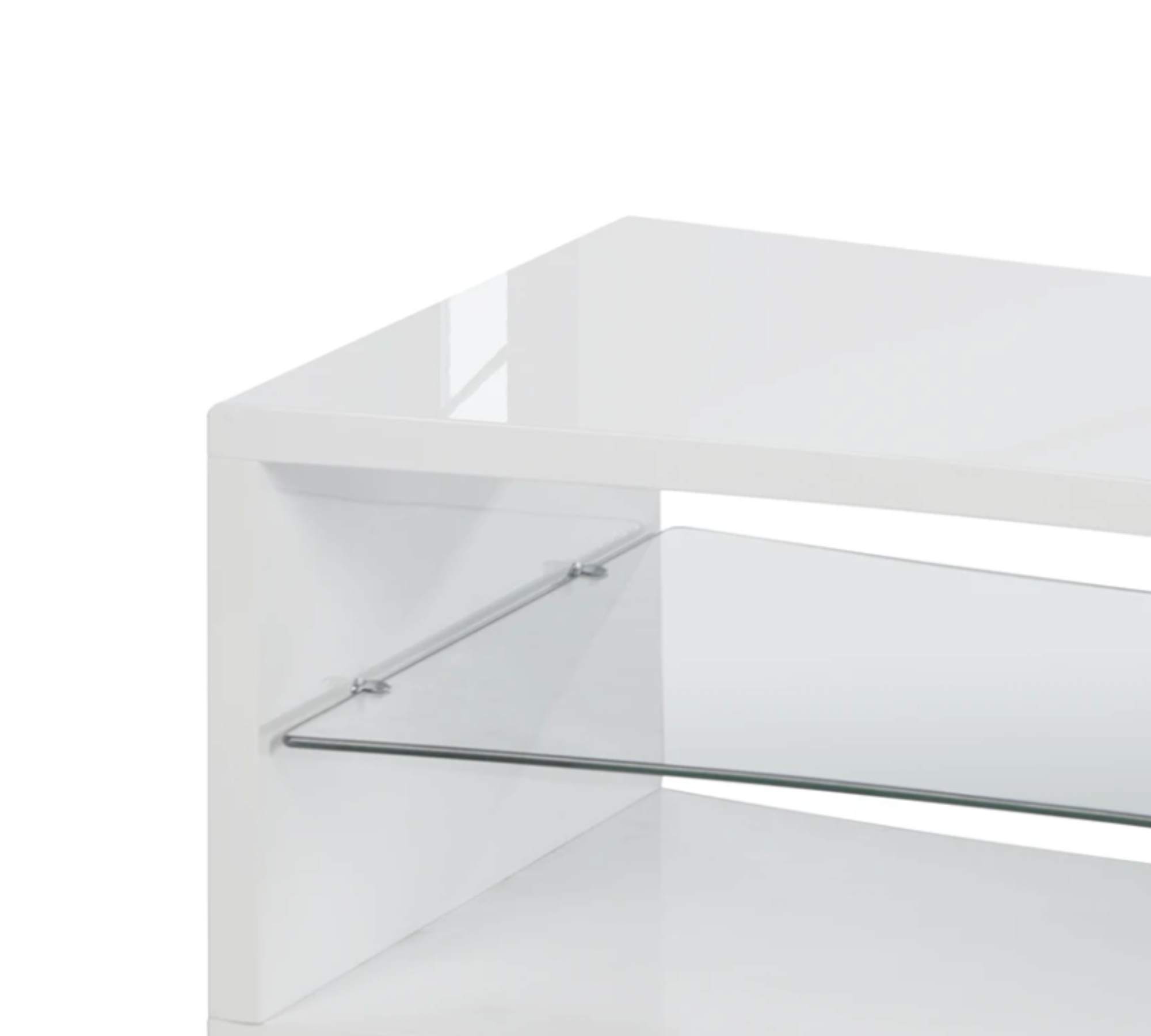 Couchtisch Holz Glas Weiß