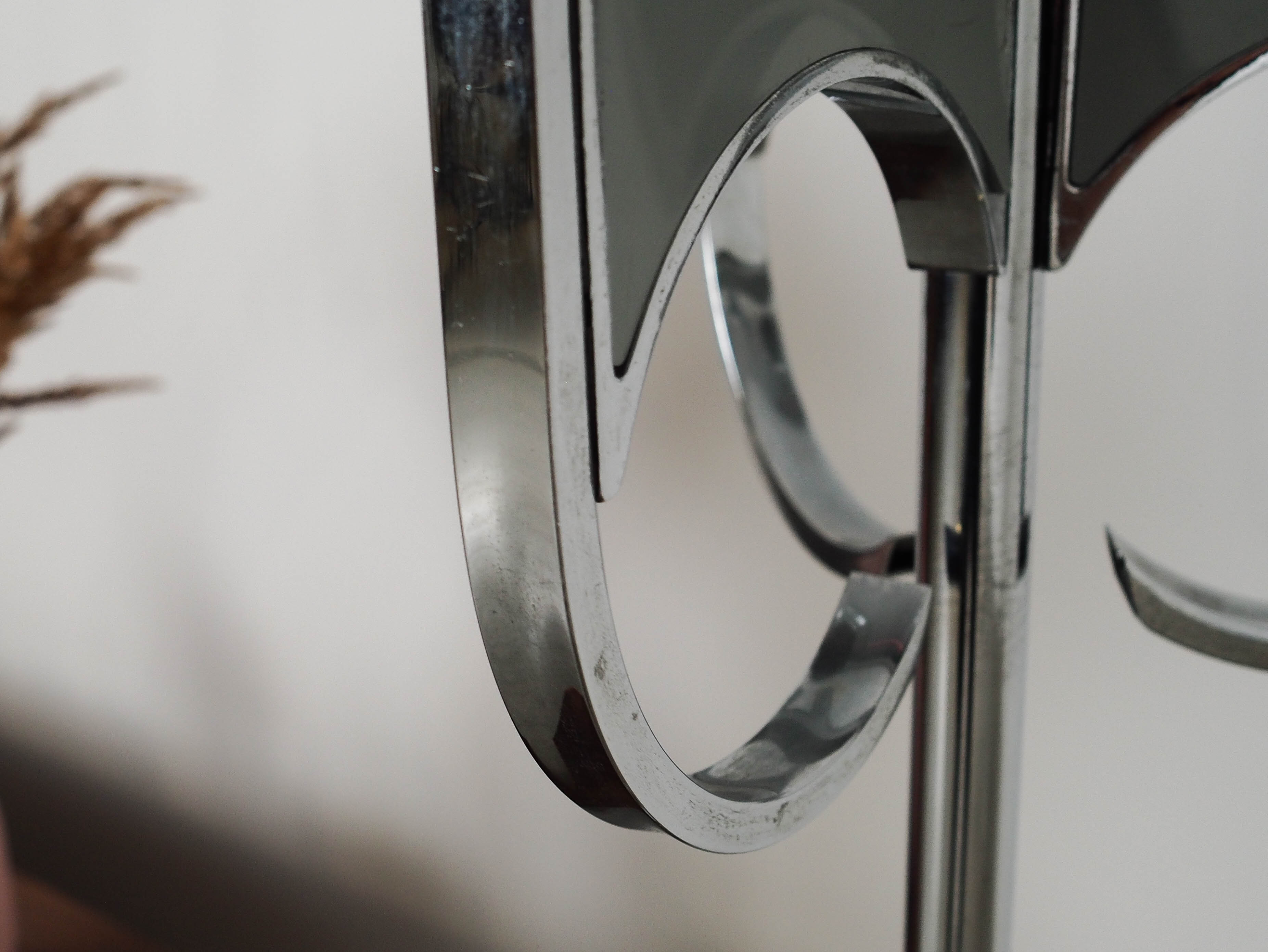 Standing lamp Murano glass Silver 1970s