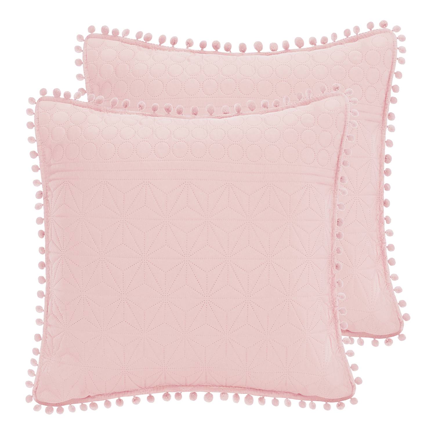 2x Ladore Kissenhülle Polyester Hellrosa 45 x 45 cm
