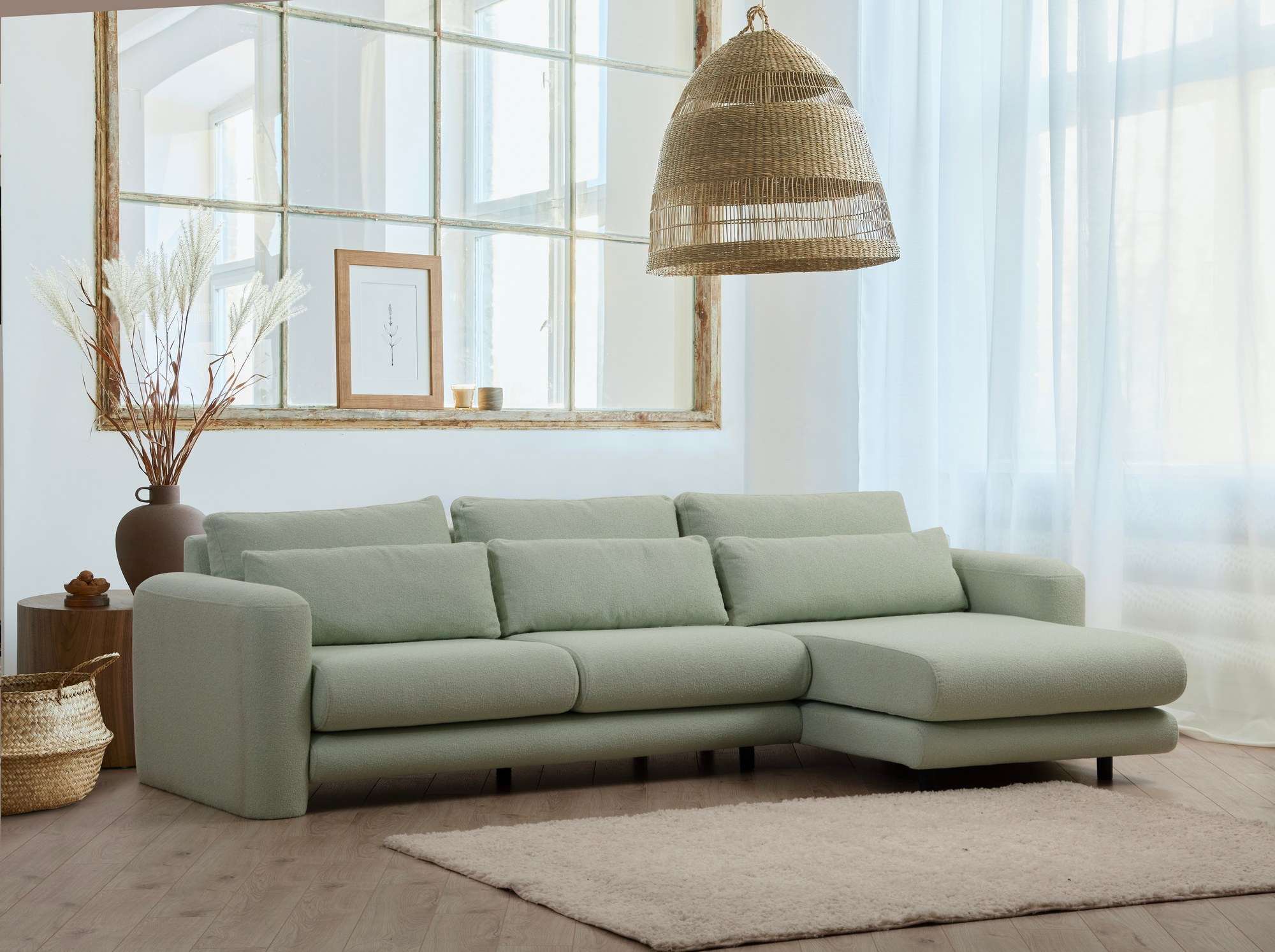 Lily Corner Sofa Right Green