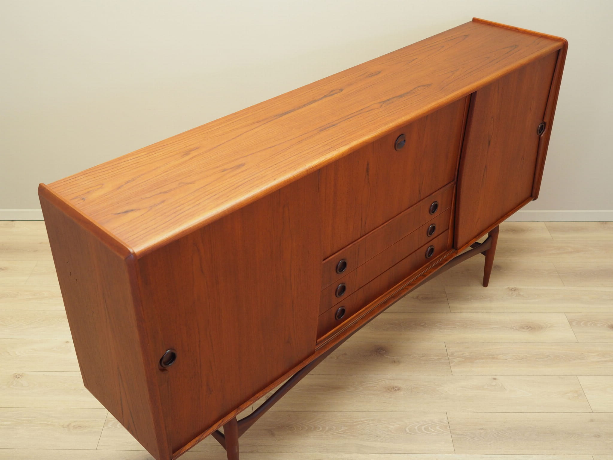 Vintage Sideboard Teakholz Braun 1970er Jahre