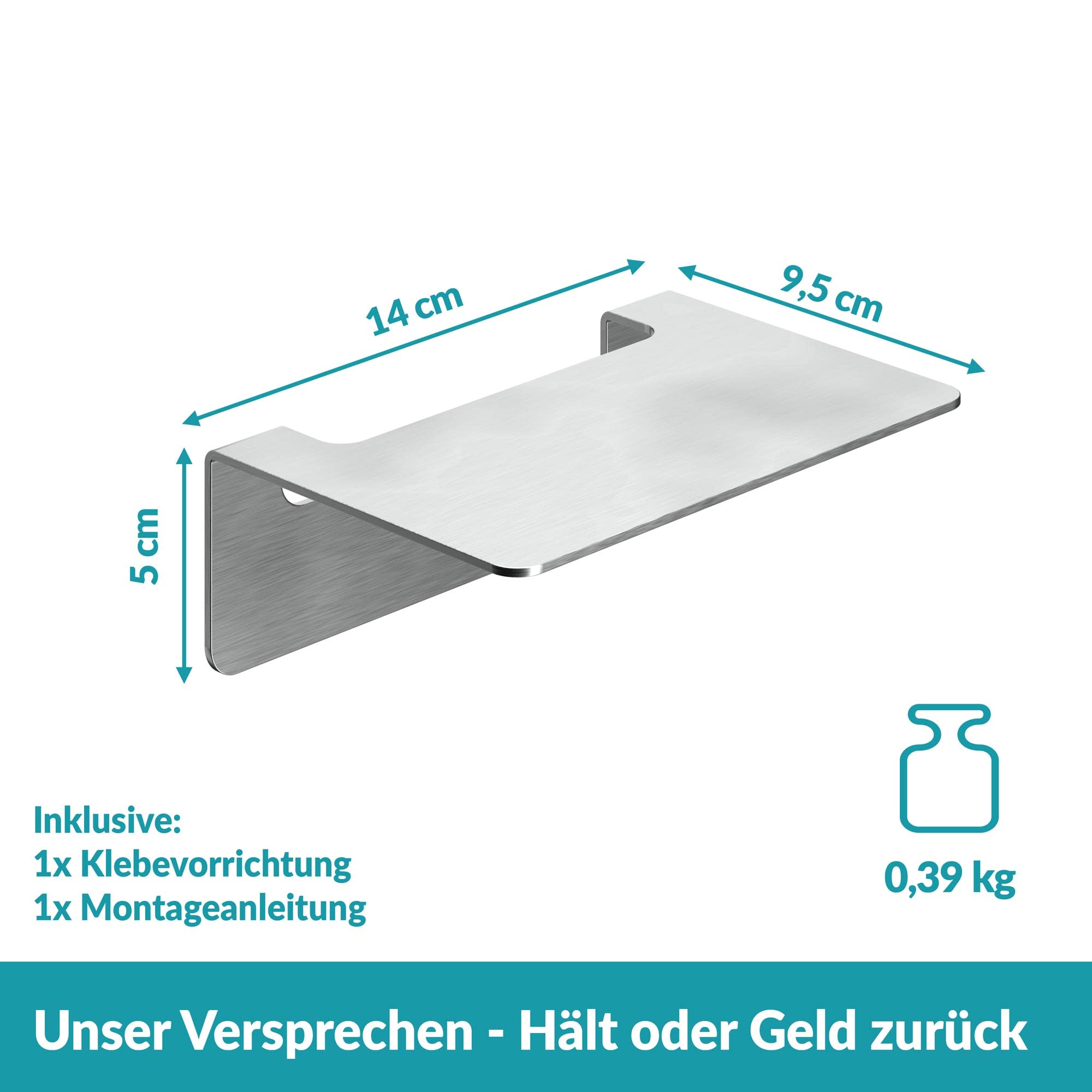 Badablage Edelstahl Silber