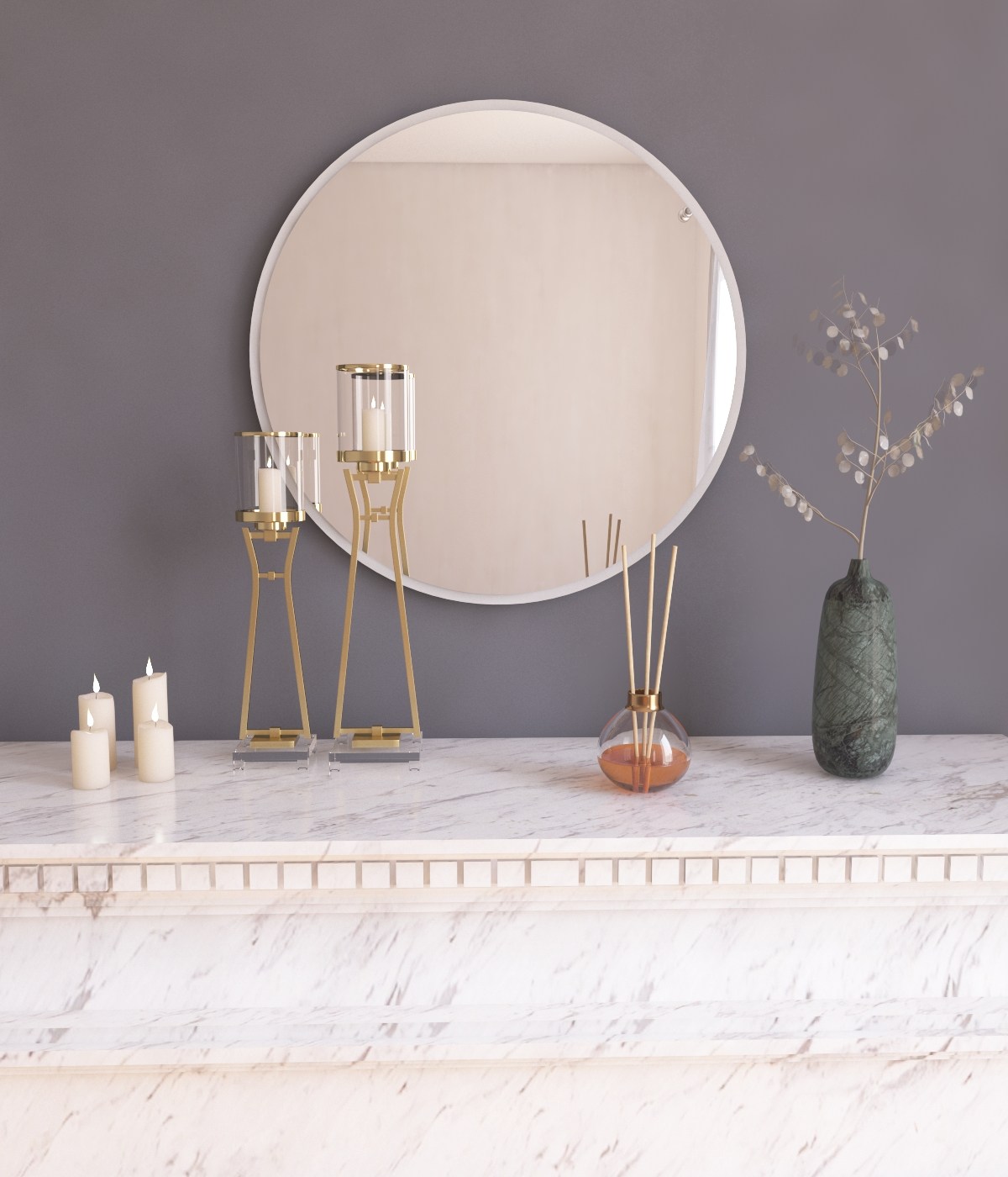 Ozze Mirror White