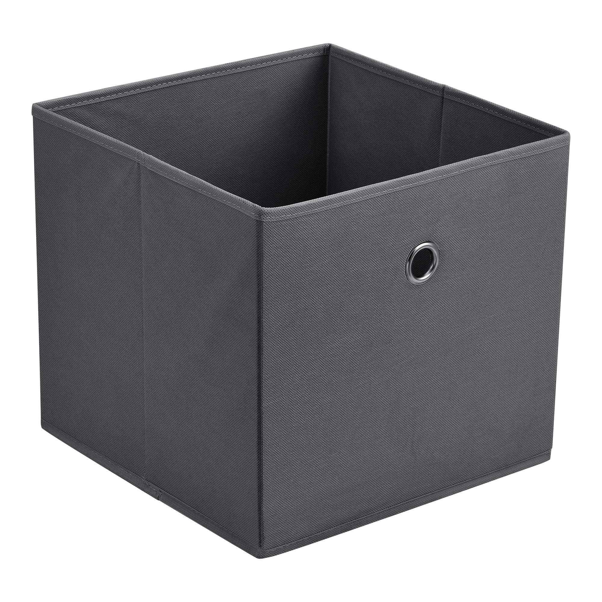 10er Set Aufbewahrungsbox Textil Grau 