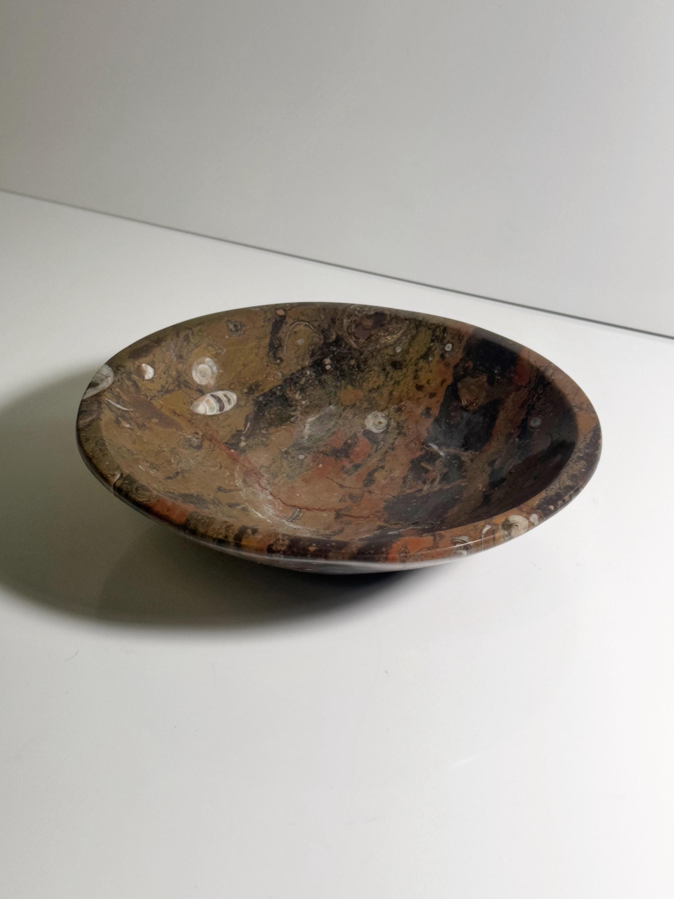 Vintage Platter + Bowl Brown Marble