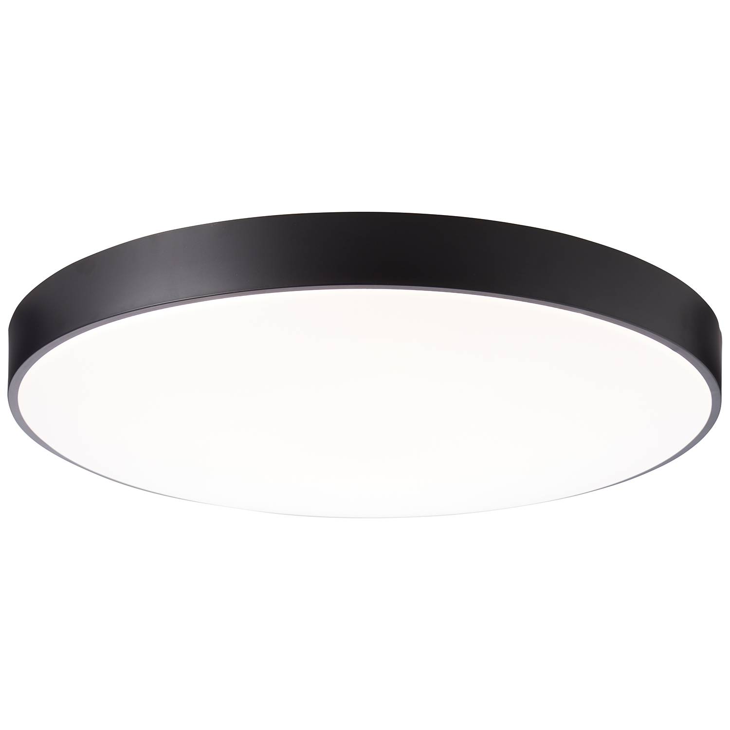 Slimline LED-Deckenleuchte Eisen Kunststoff Schwarz